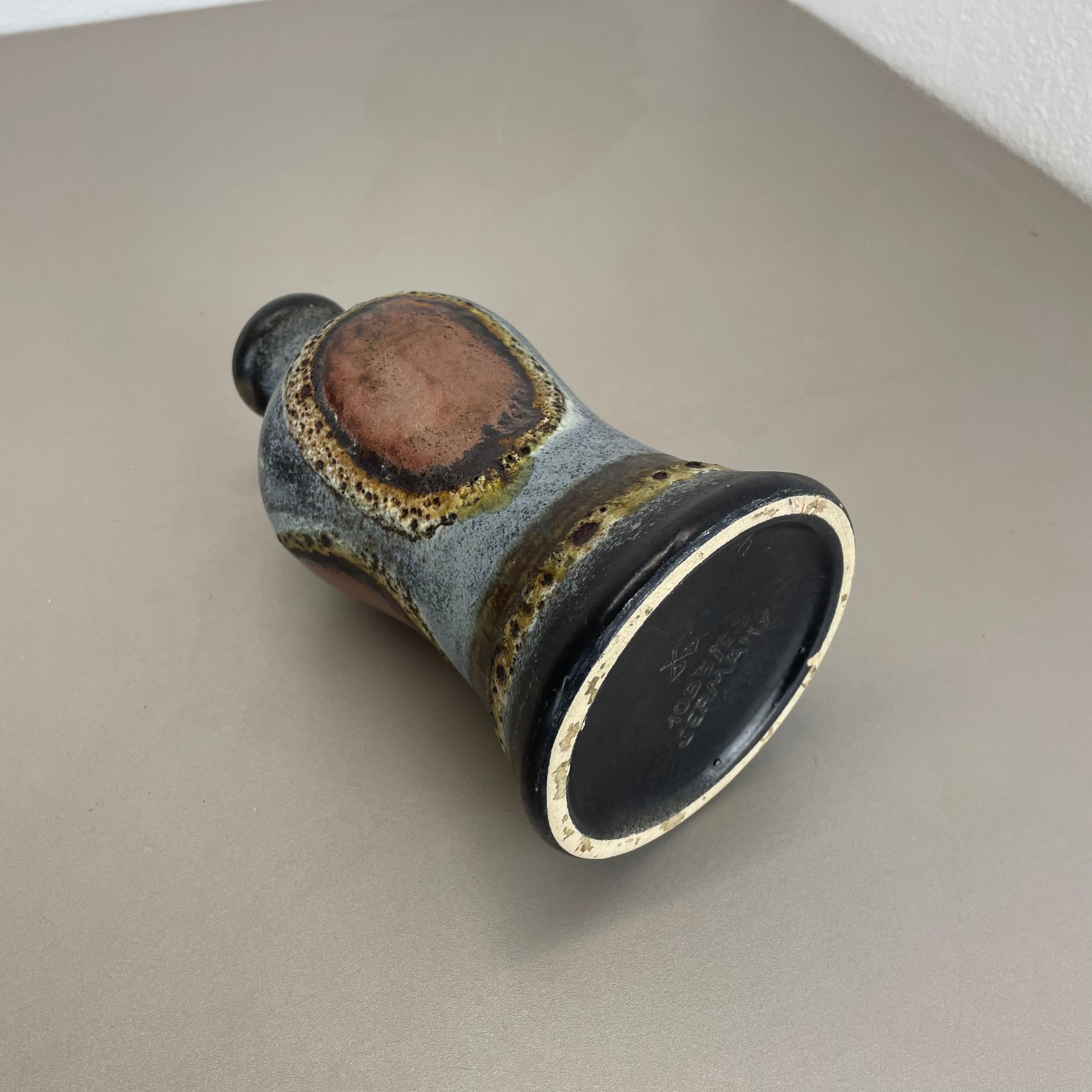 bunte Brutalist Fat Lava Keramik Vase von Dümler und Breiden Deutschland, 1970er im Angebot 10