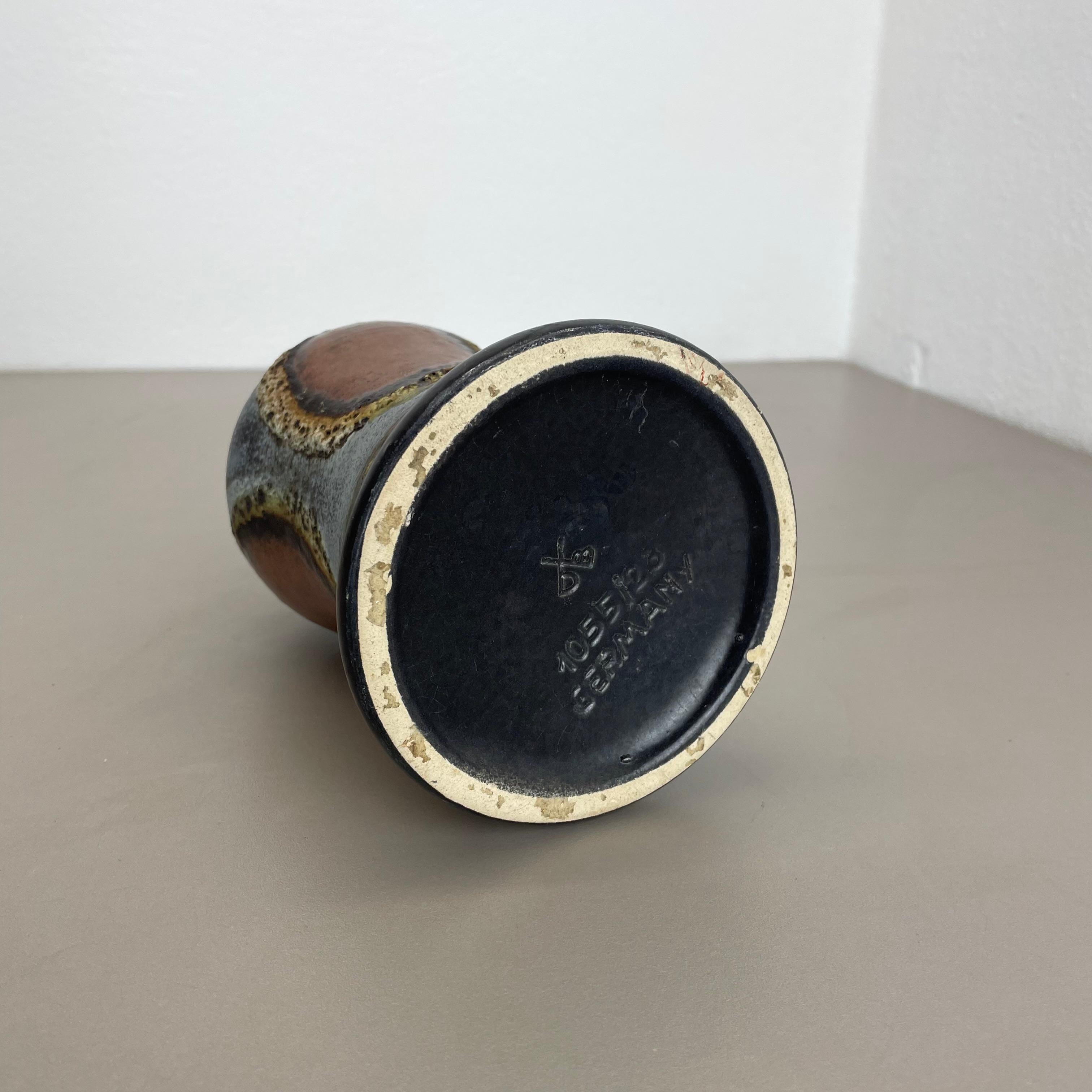 bunte Brutalist Fat Lava Keramik Vase von Dümler und Breiden Deutschland, 1970er im Angebot 12