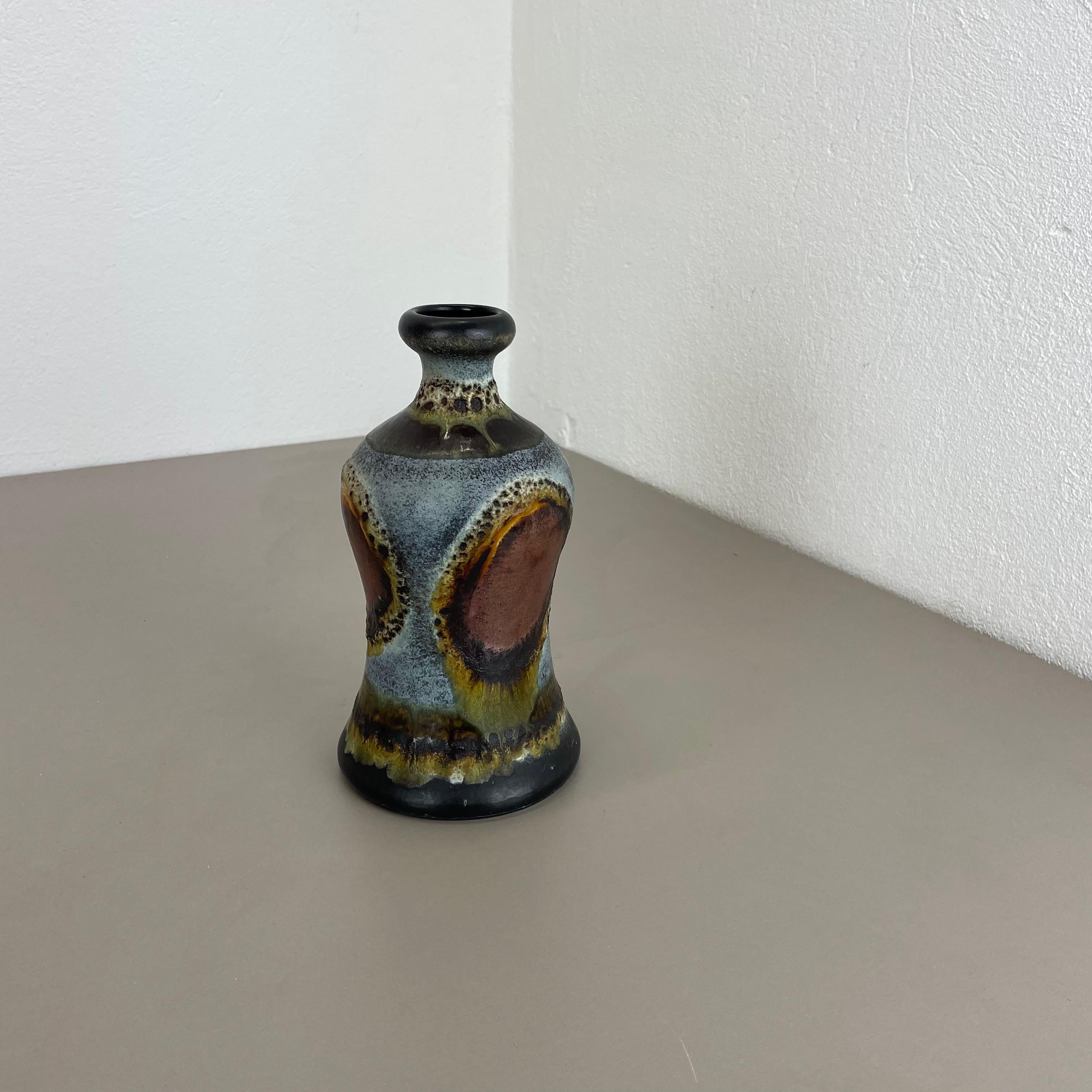 bunte Brutalist Fat Lava Keramik Vase von Dümler und Breiden Deutschland, 1970er (Moderne der Mitte des Jahrhunderts) im Angebot