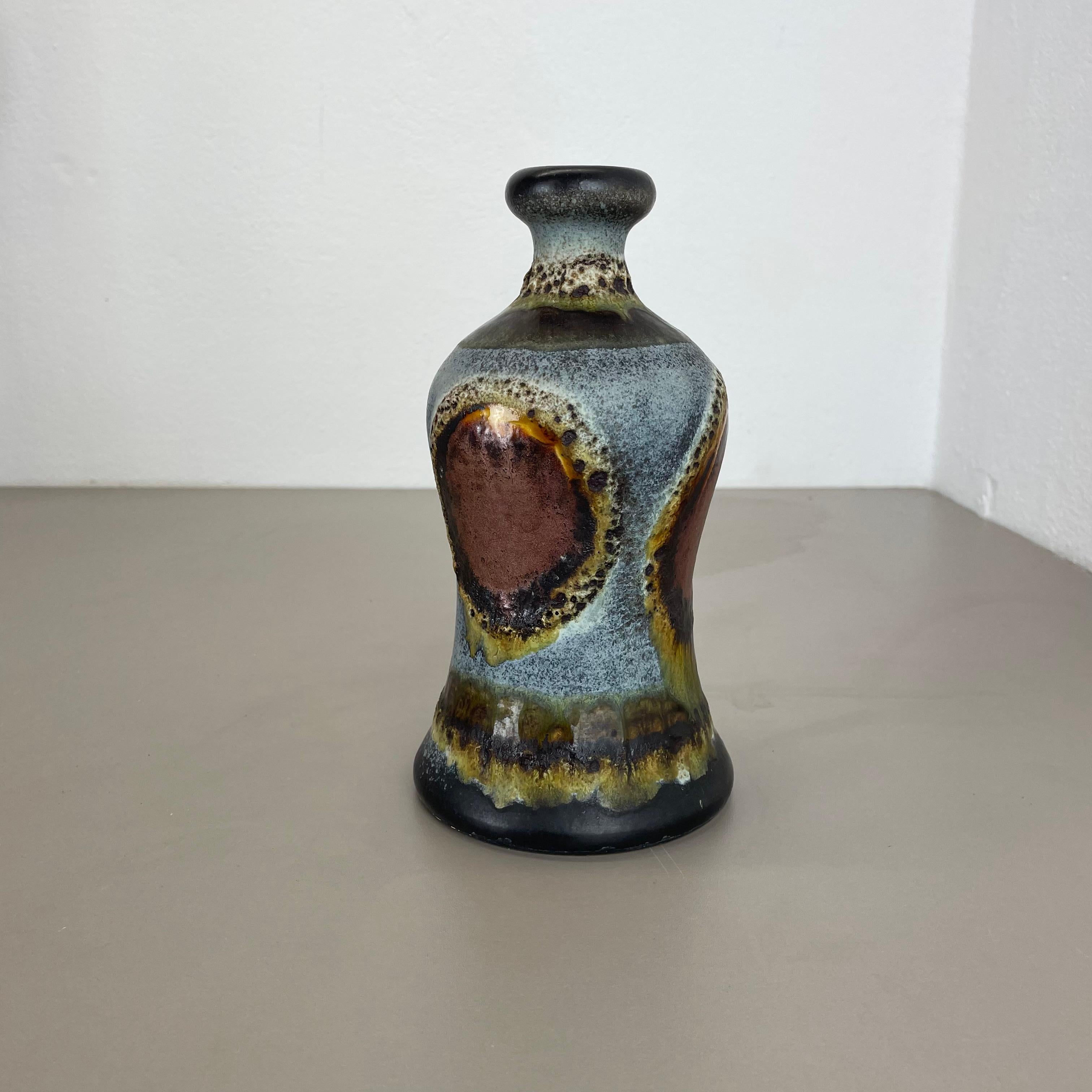 bunte Brutalist Fat Lava Keramik Vase von Dümler und Breiden Deutschland, 1970er im Zustand „Gut“ im Angebot in Kirchlengern, DE