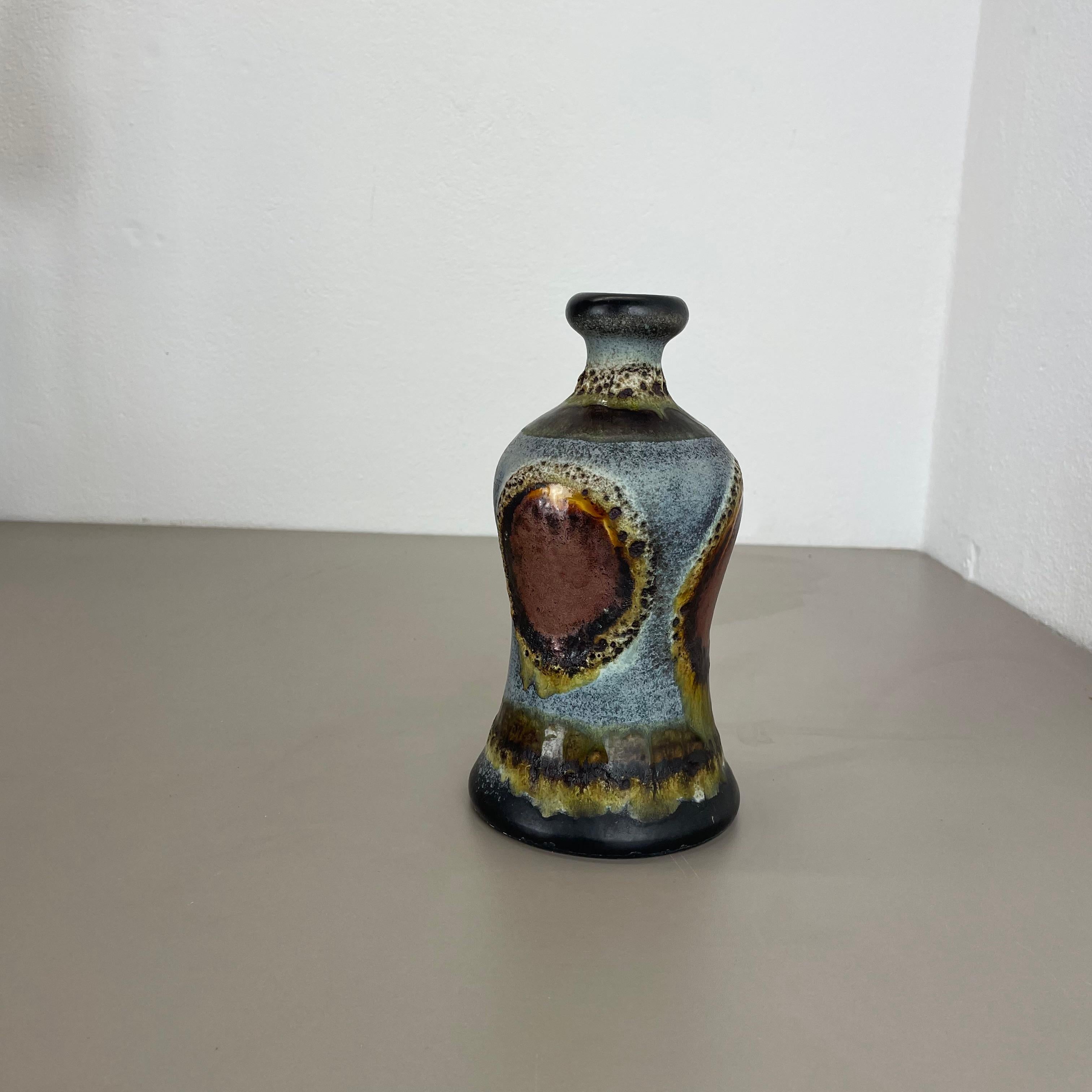 bunte Brutalist Fat Lava Keramik Vase von Dümler und Breiden Deutschland, 1970er (20. Jahrhundert) im Angebot