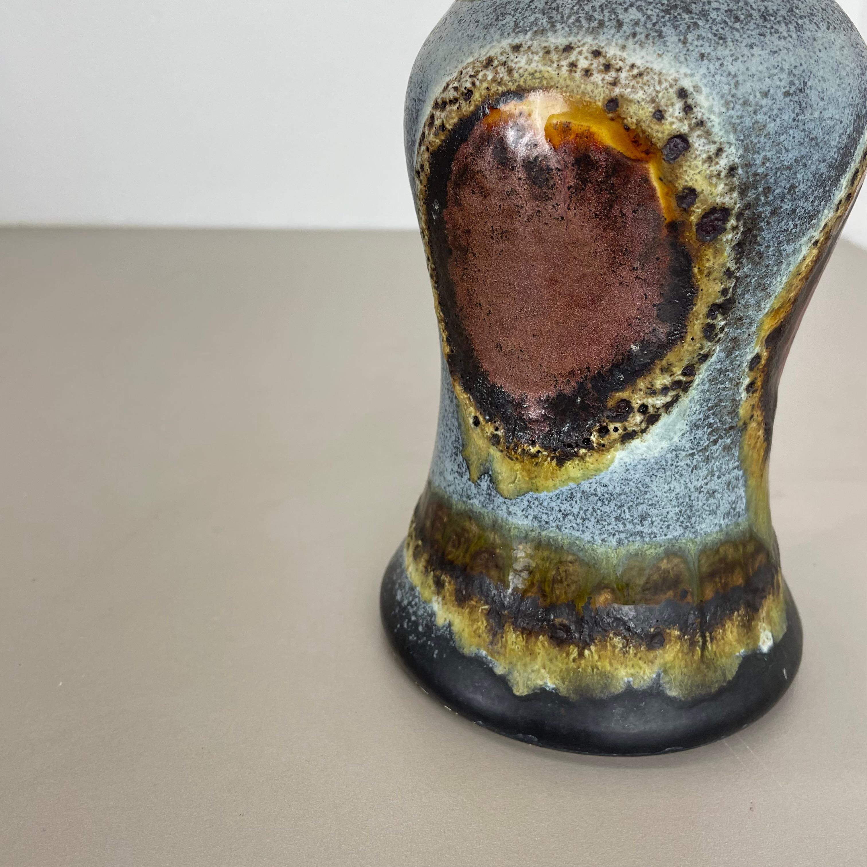 bunte Brutalist Fat Lava Keramik Vase von Dümler und Breiden Deutschland, 1970er im Angebot 2