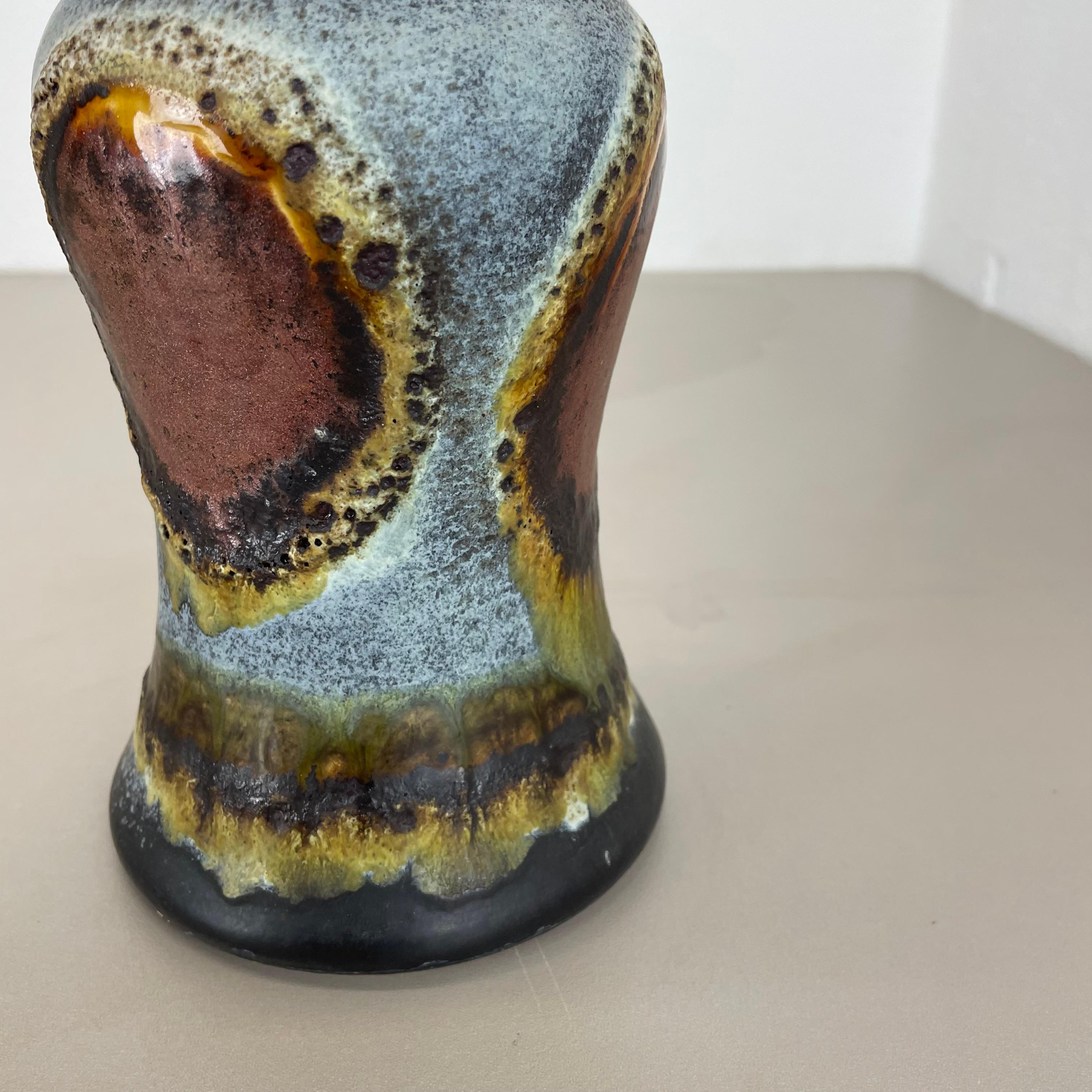 bunte Brutalist Fat Lava Keramik Vase von Dümler und Breiden Deutschland, 1970er im Angebot 3