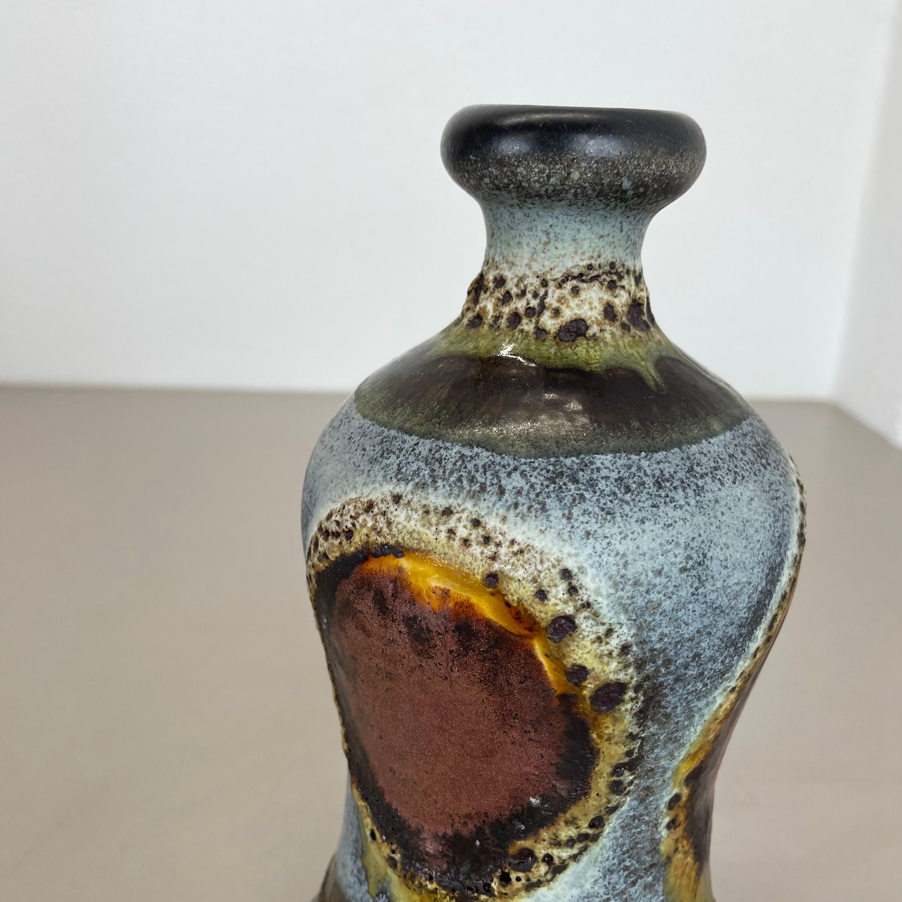 bunte Brutalist Fat Lava Keramik Vase von Dümler und Breiden Deutschland, 1970er im Angebot 4