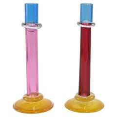 Retro Colorful Candleholder Set