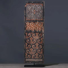 Colorful Carved Wooden Decorative Panel – Primitive Toraja Style, Large Size