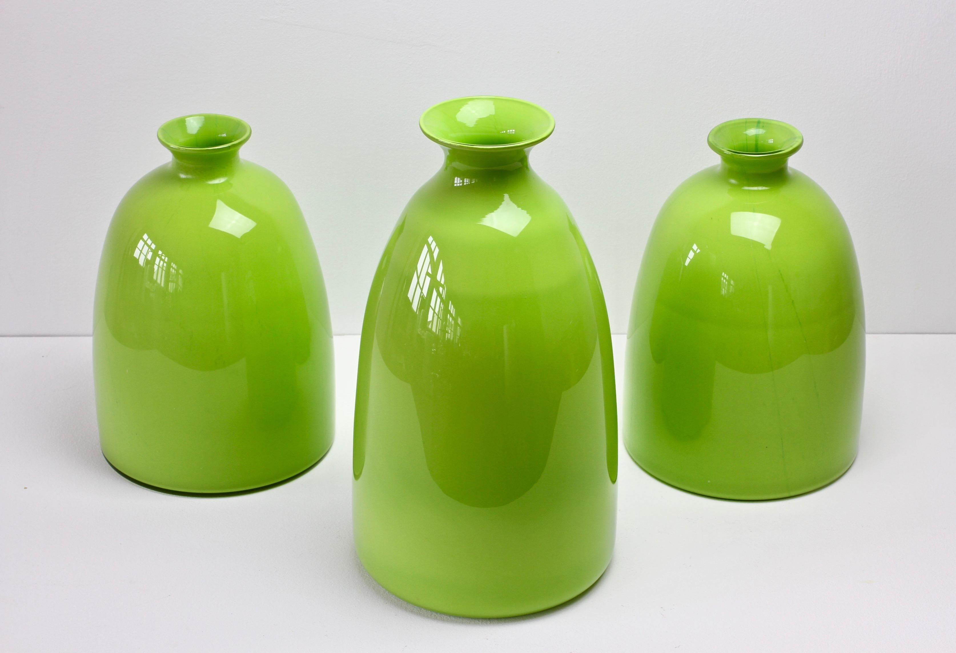 tall green vase