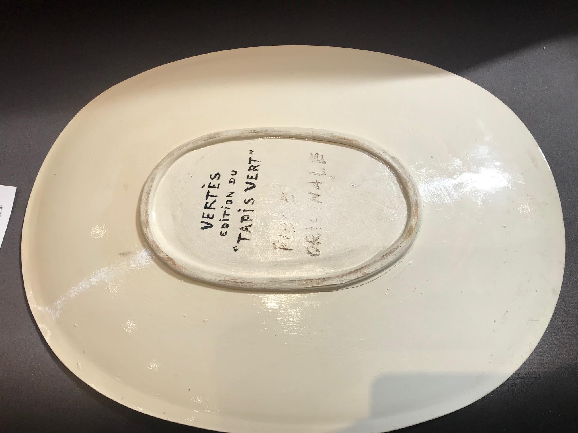 Buntes Keramik-Ladegerät von  Marcel Vertès im Zustand „Gut“ im Angebot in Montreal, QC