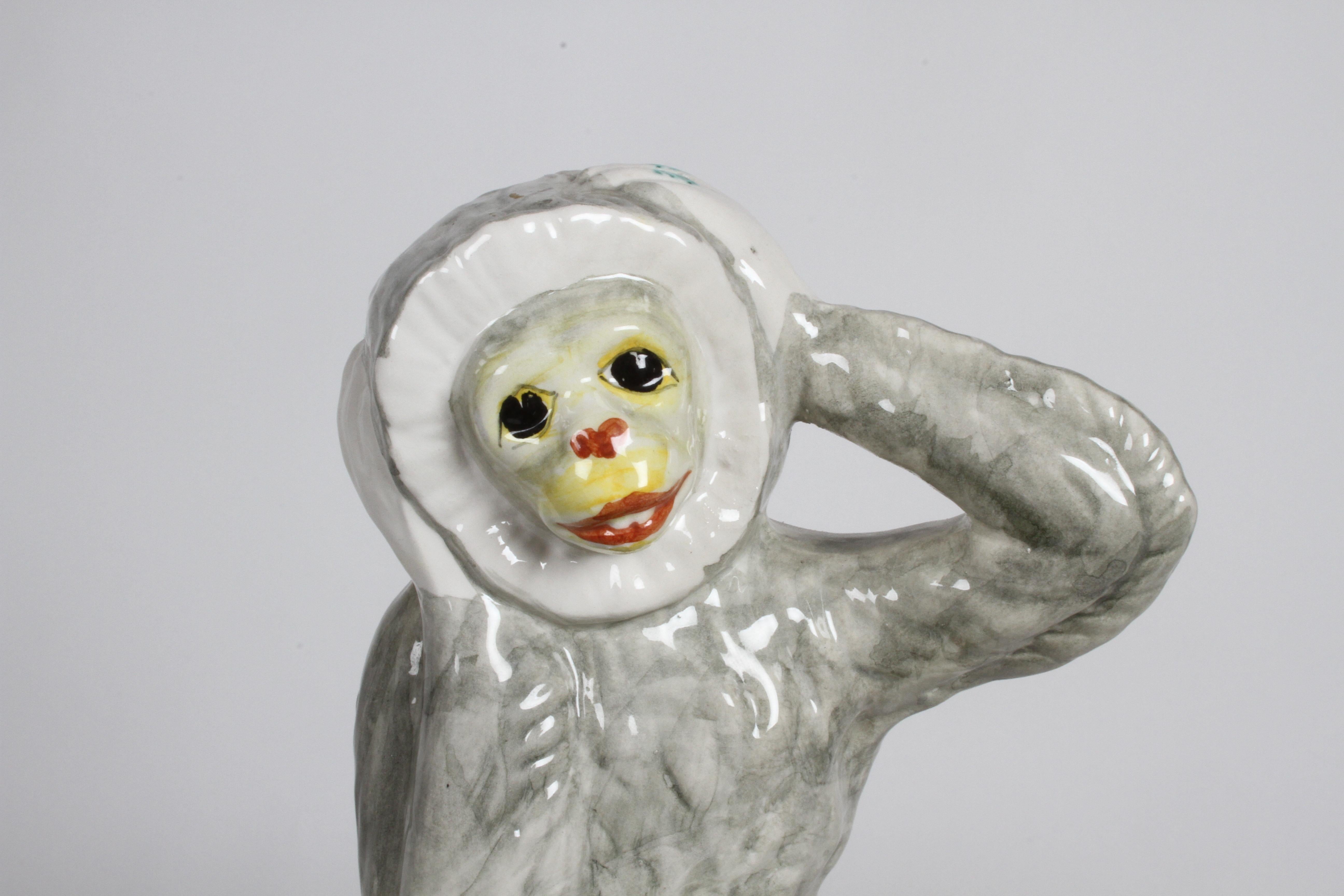 Colorful Ceramic Italian Monkeys Hear See Speak No Evil Decorative Sculptures 6