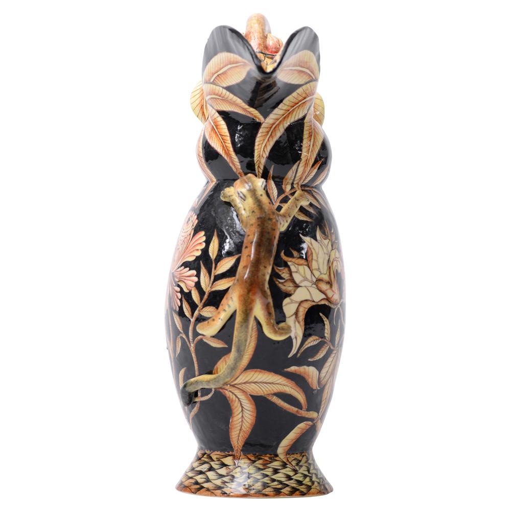 Modern Colorful Ceramic Lion vase, hand made in South Africa For Sale