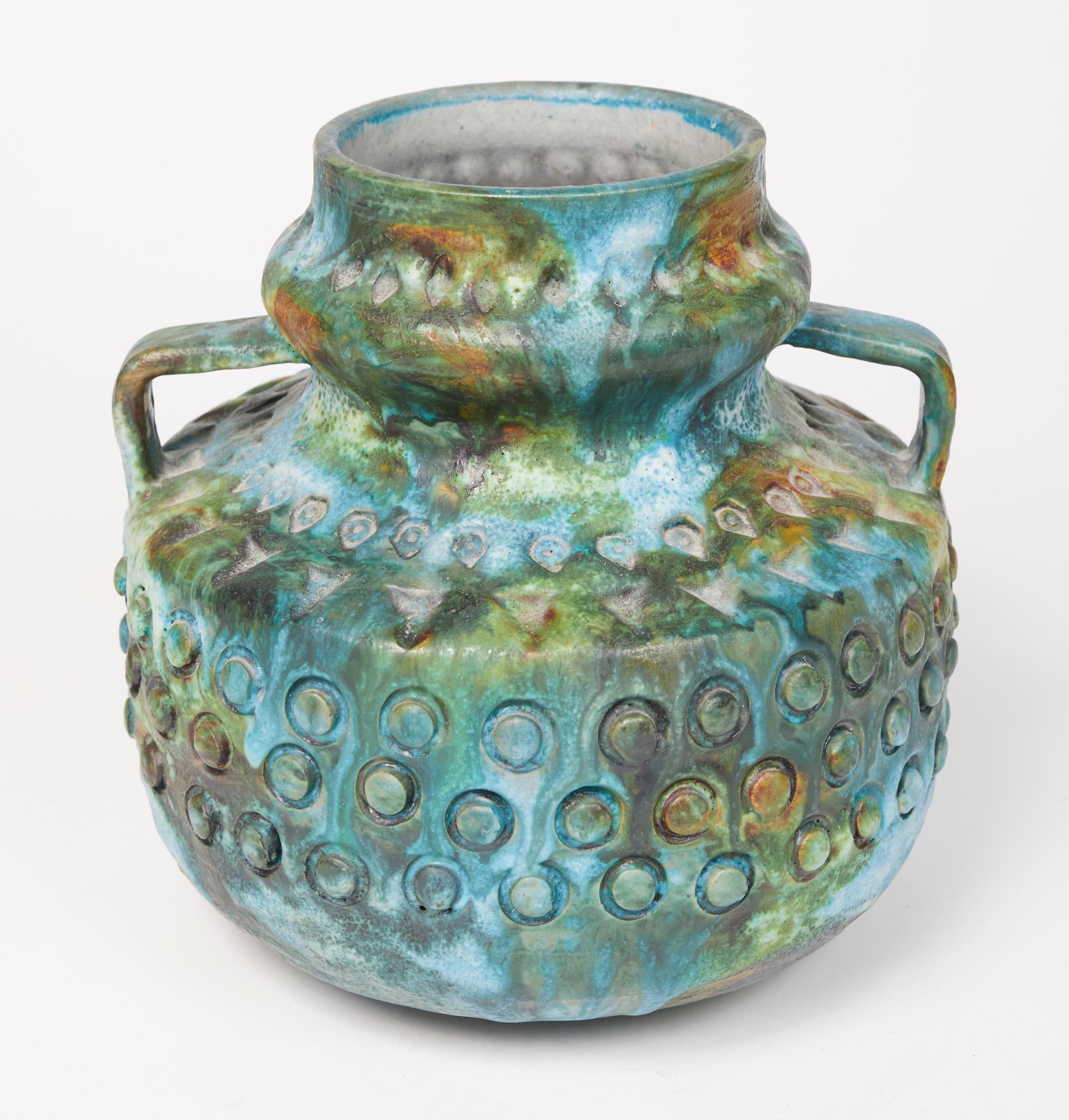 Bunte Keramikvase „Sea Garden“ von Alvino Bagni für Raymor im Angebot 2