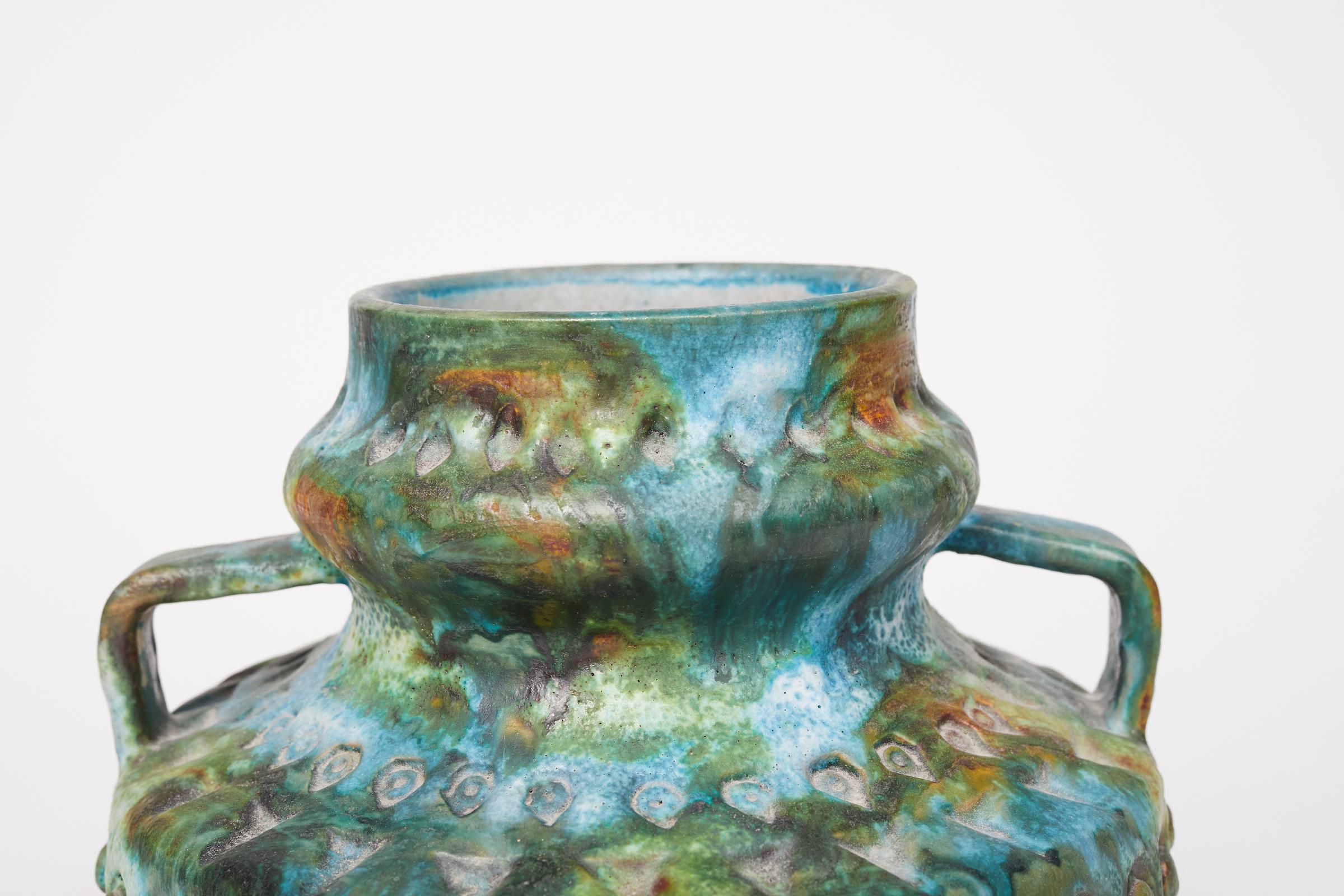 Bunte Keramikvase „Sea Garden“ von Alvino Bagni für Raymor im Angebot 3