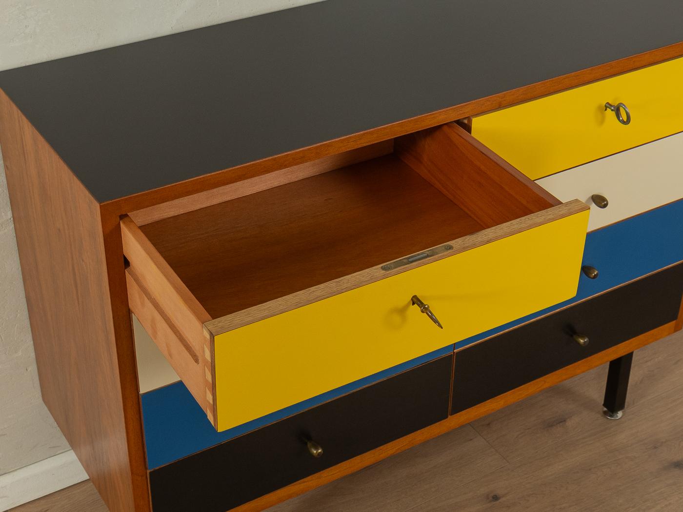 Bunte Schubladen-Kommode, WK Möbel (Mitte des 20. Jahrhunderts) im Angebot