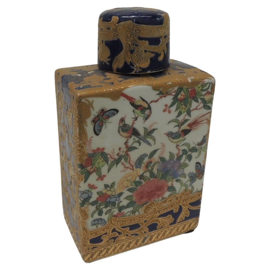 Colorful Chinese Export Rectangular Hand Painted Decorative Vase For