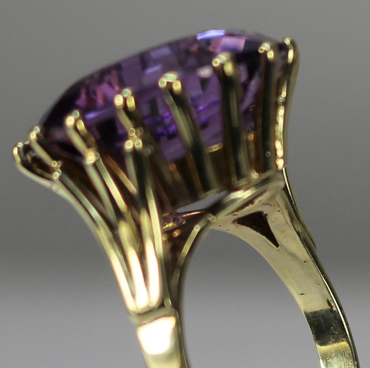 Bunte Cocktail-Ring 585 Gold Amethyst im Angebot 4
