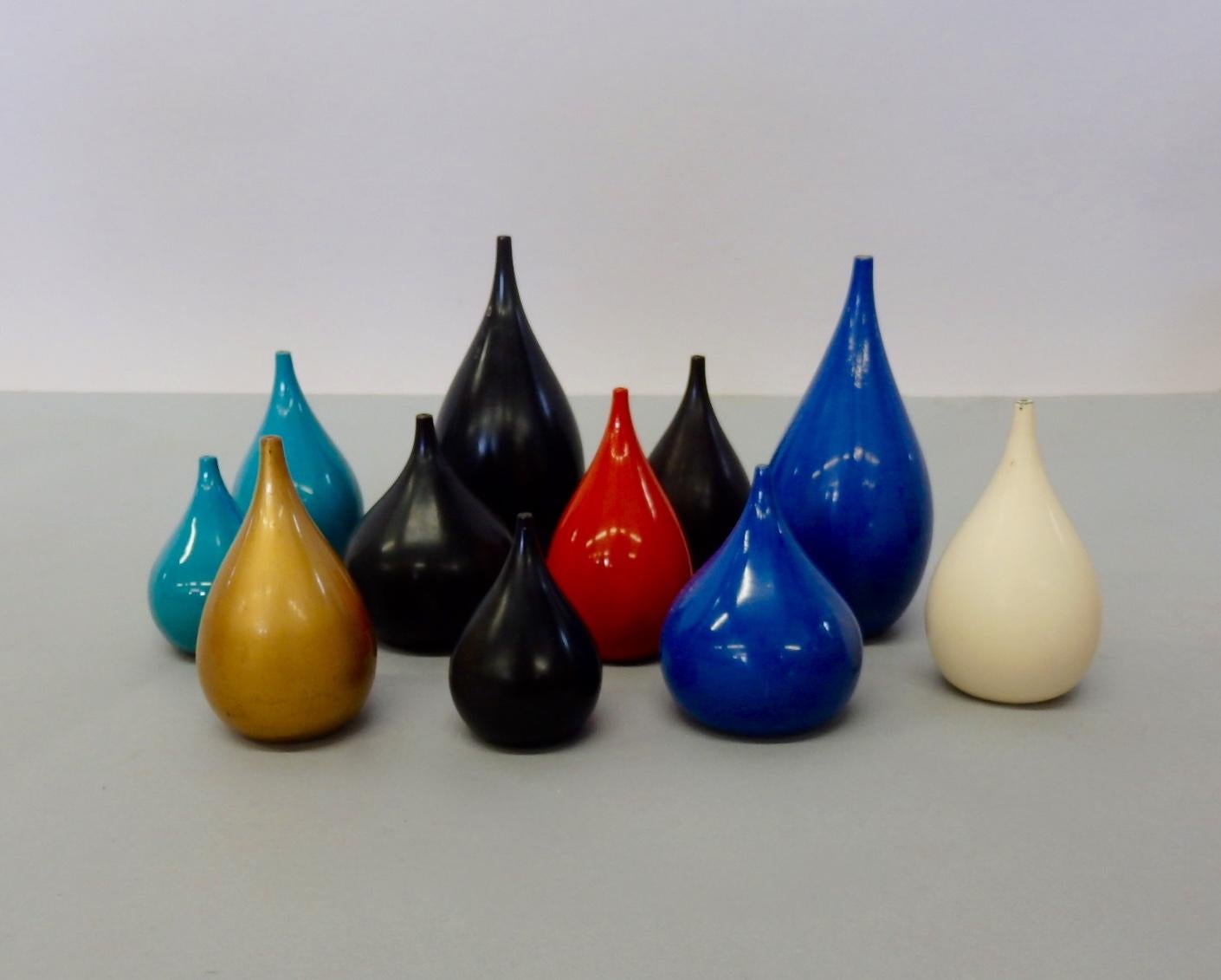 Mid-Century Modern Colorful Collection of Japanese Lacquered Salt and Pepper Shakers