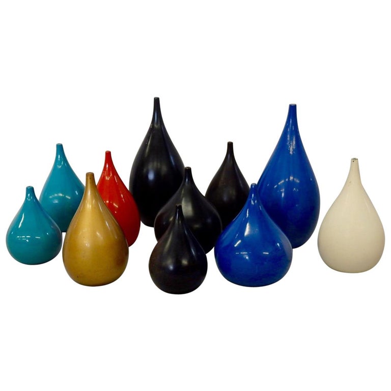 Colorful Collection of Japanese Lacquered Salt and Pepper Shakers at