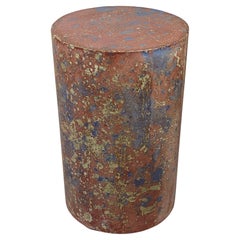 Colorful, Pollock-like Concrete Side Table, 'Field of Flowers'