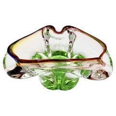 Colorful Crystal Ashtray, Czechoslovakia, 1960s