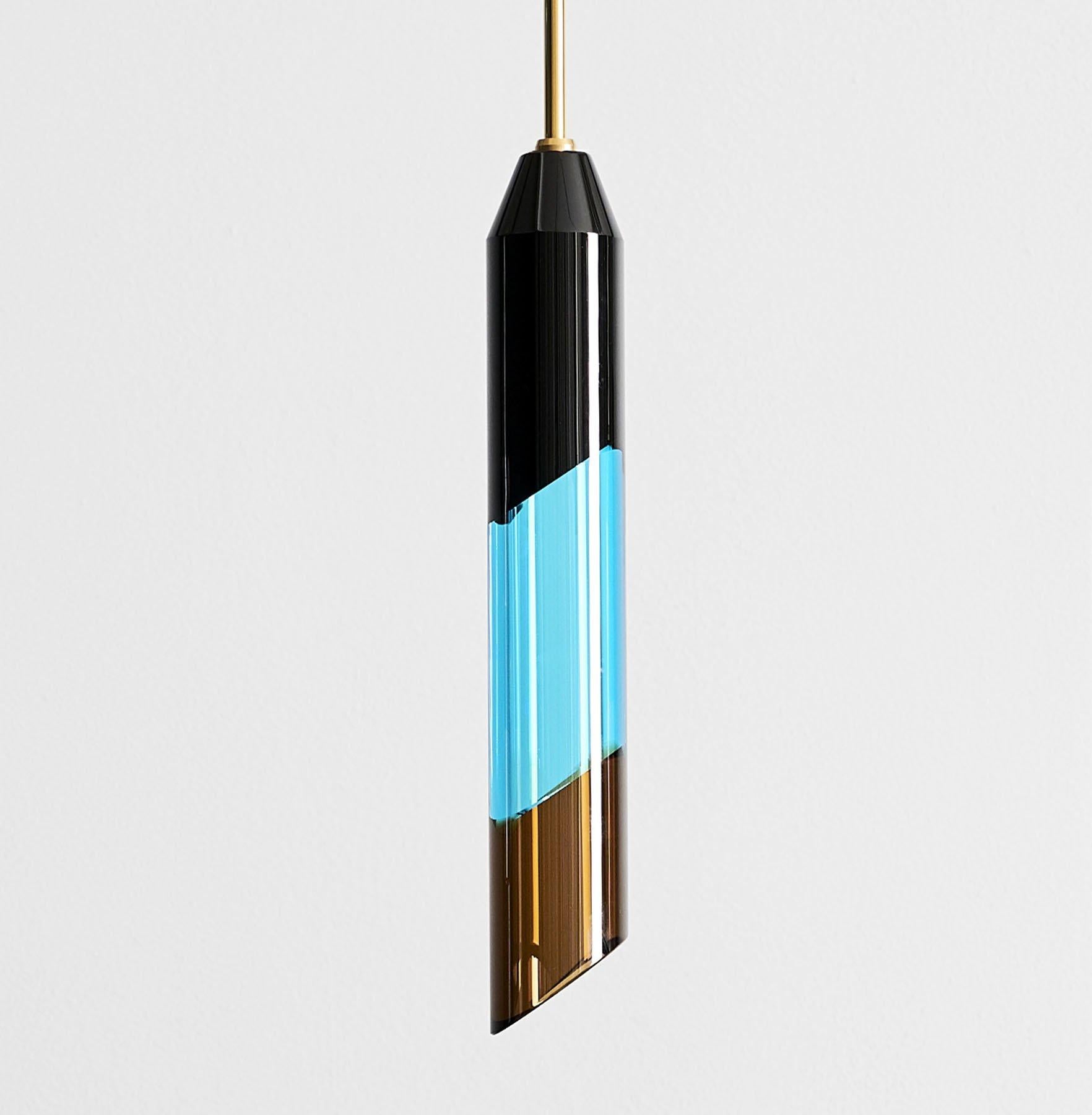 Colorful Crystal Pendant Lamp, Hand-Sculpted Contemporary Crystal 7