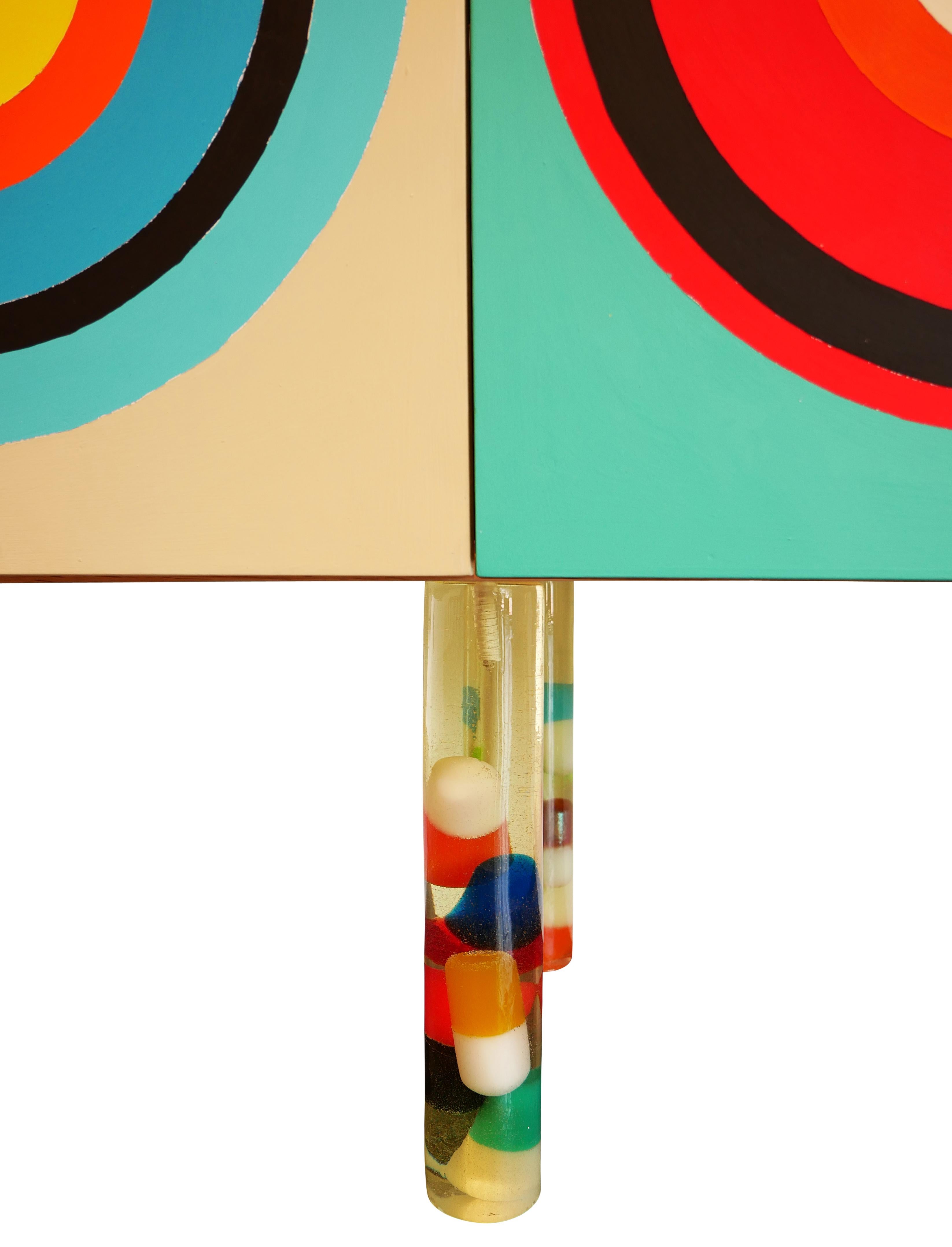 Colorful Custom Target Abstract Contemporary Sideboard 6