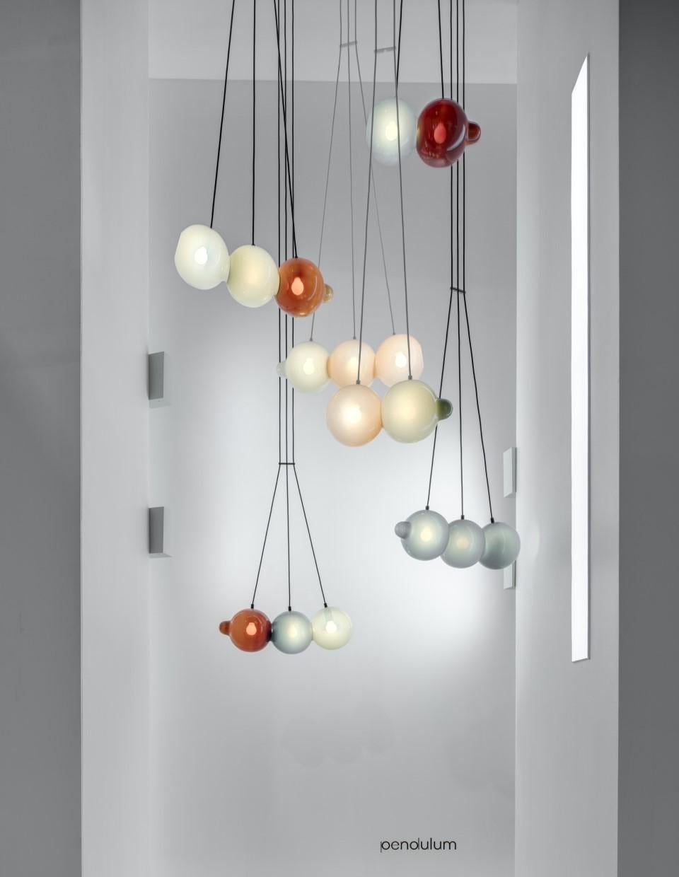 Lámpara péndulo de cristal checo de colores (versión UE) en Nuevo estado para la venta en Prague, CZ