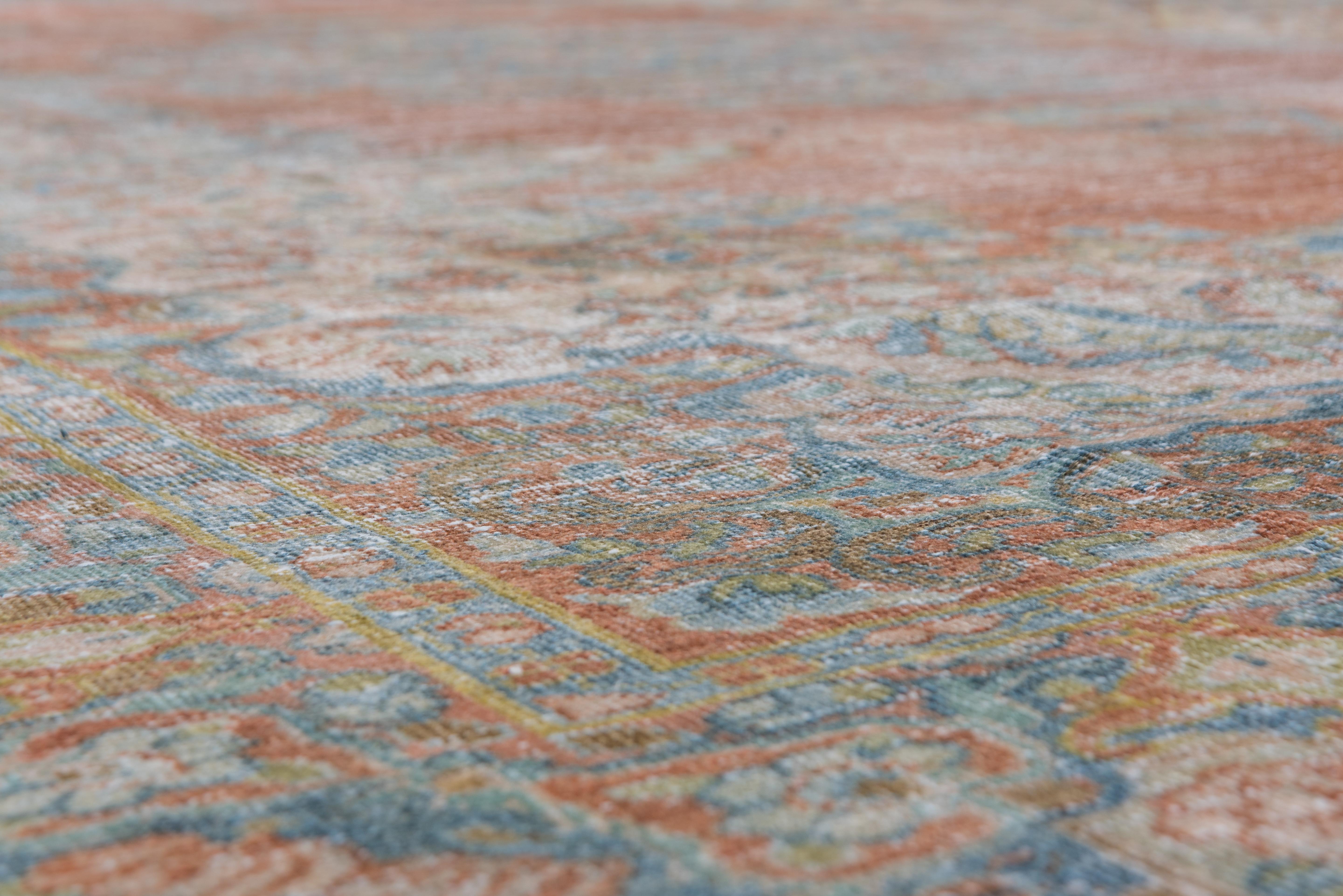 Colorful Distressed Mahal Carpet For Sale 7