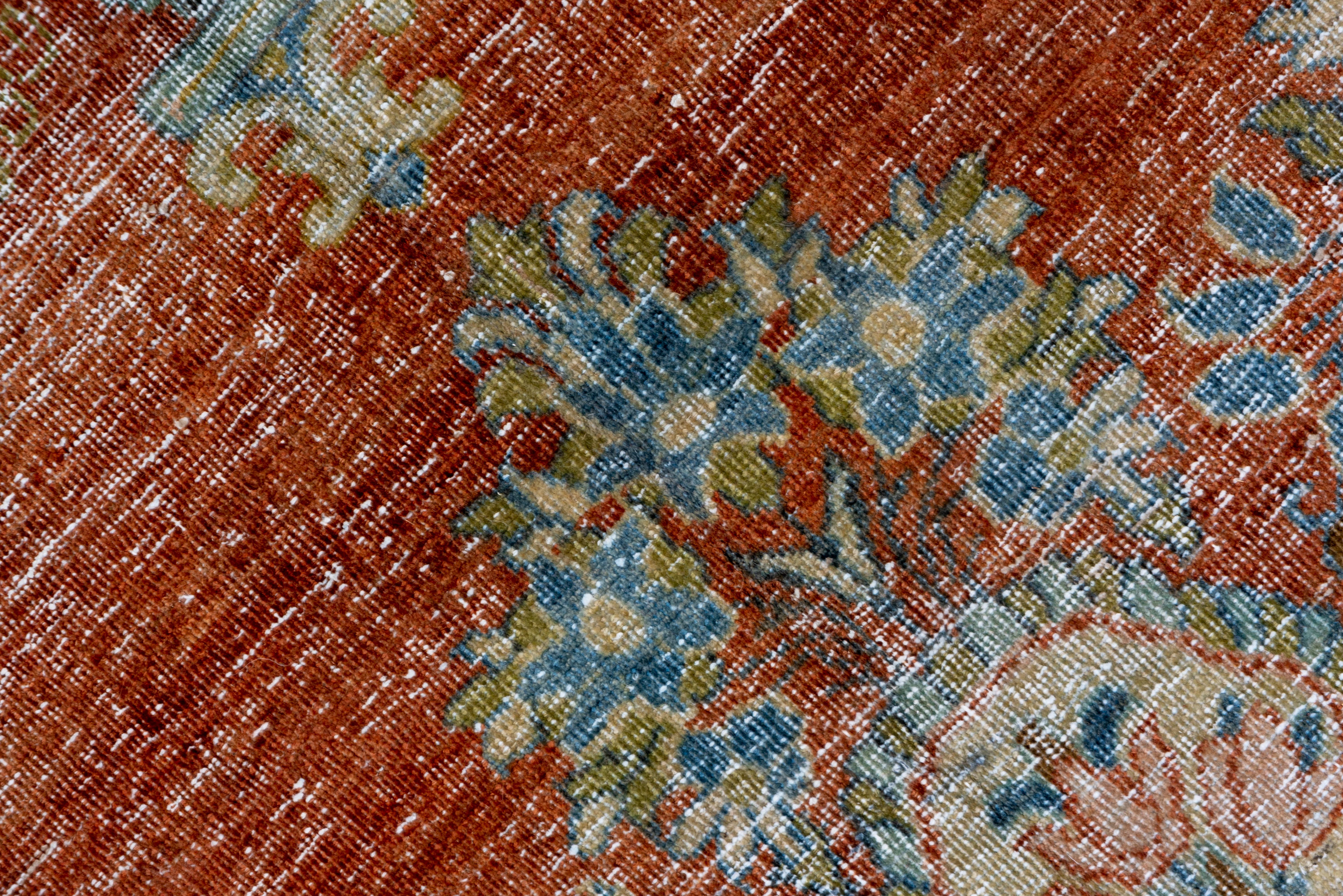 Persian Colorful Distressed Mahal Carpet For Sale