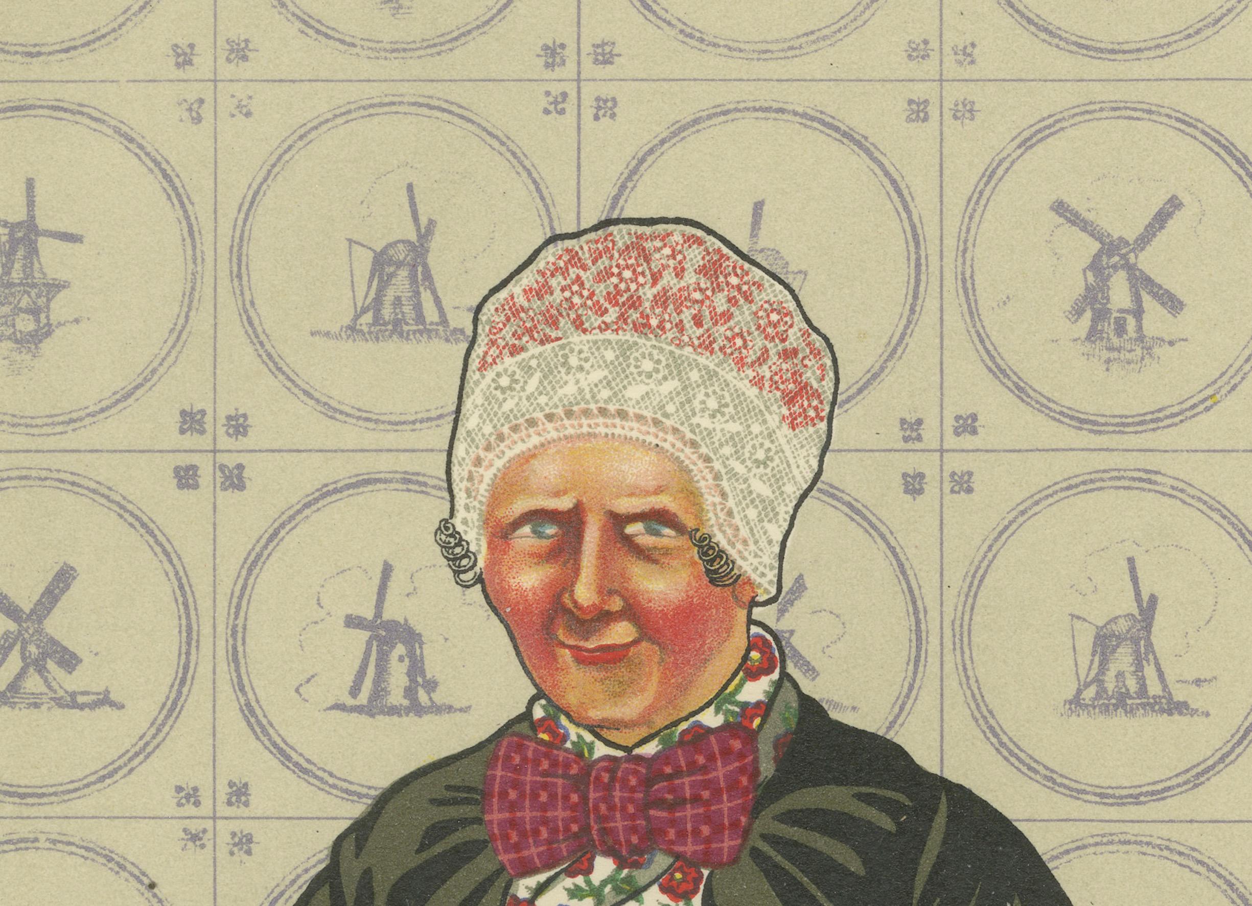Bunte Doornspyker Marktfrauen in Apenjak-Mänteln - Niederländischer Kostümdruck, 1932 (Papier) im Angebot