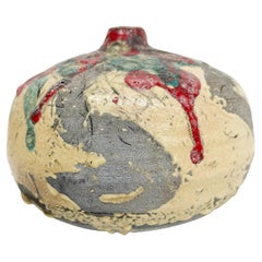 Colorful Drip Decorative Weed Pot Mini Bud Vase Mid-Century Modern 1960s Signed