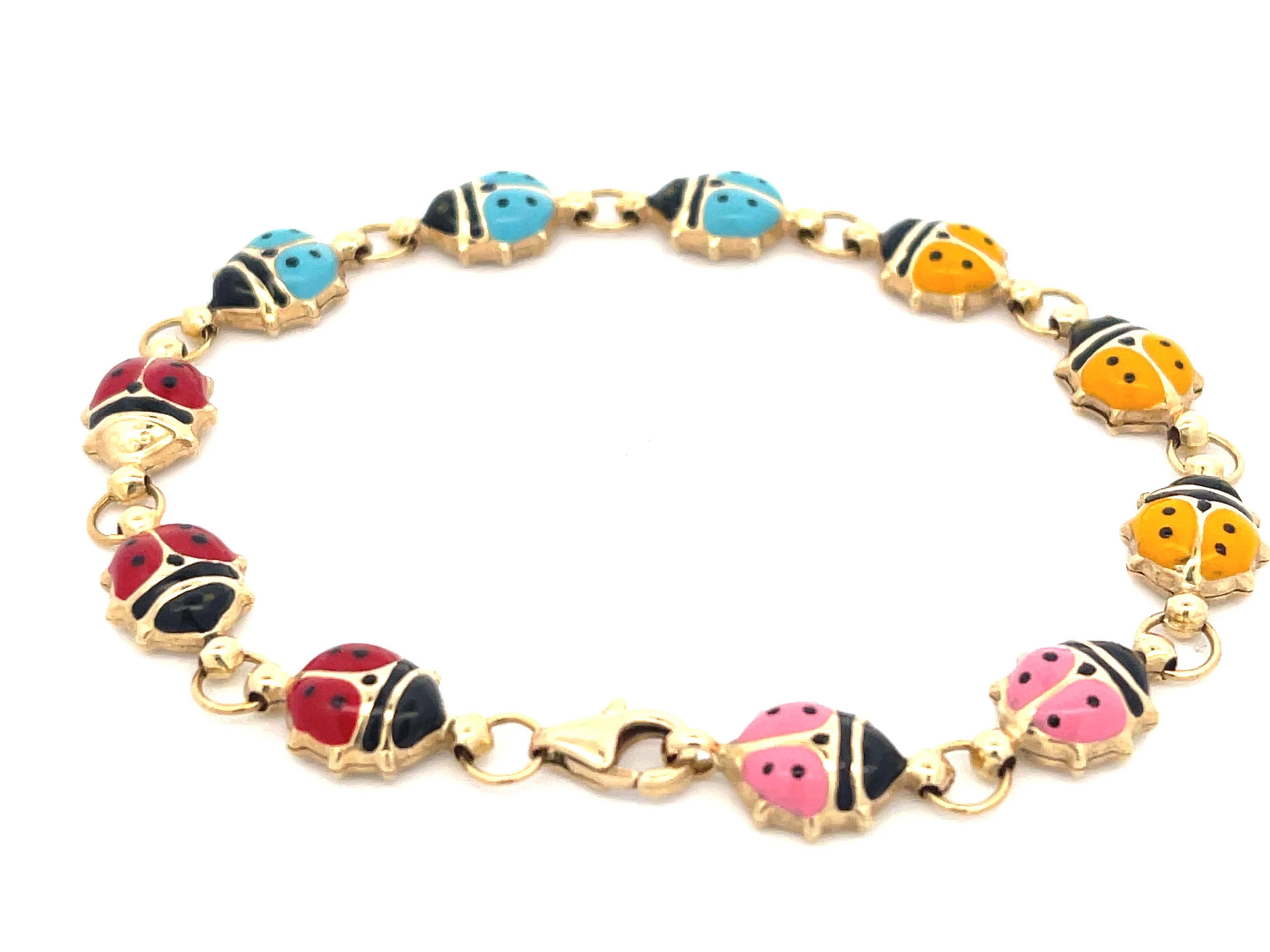 ladybug bracelet gold