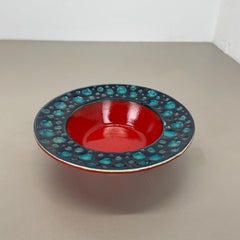 colorful Fat Lava "DOTS" Ceramic bowl by Dümler and Breiden Germany, 1970s