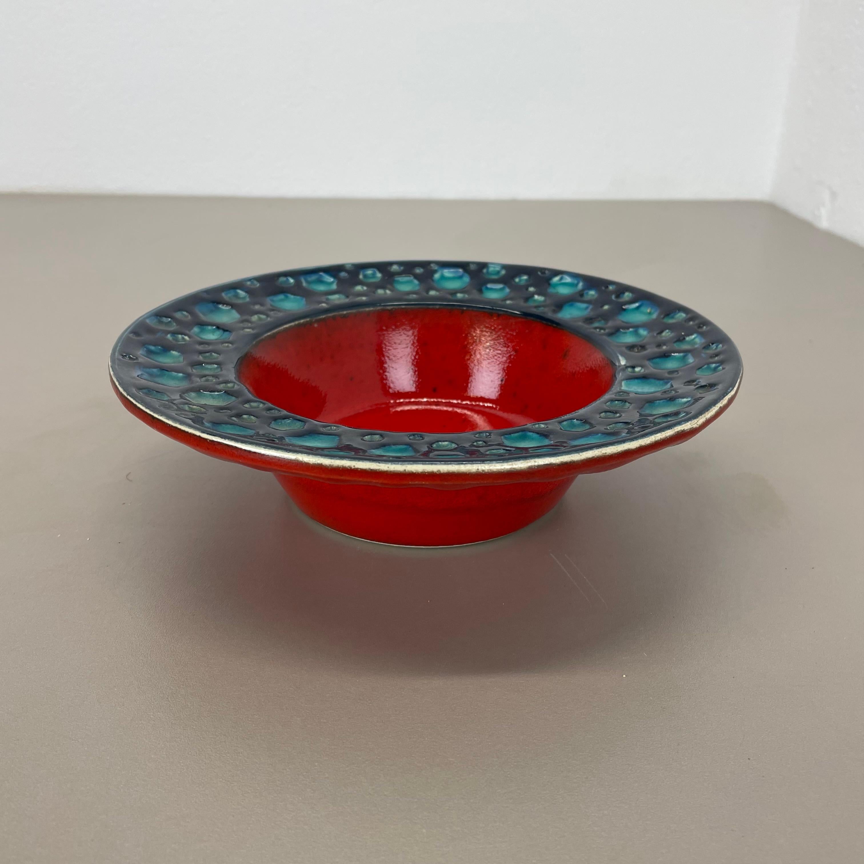 Mid-Century Modern Bol coloré en lave grasse 