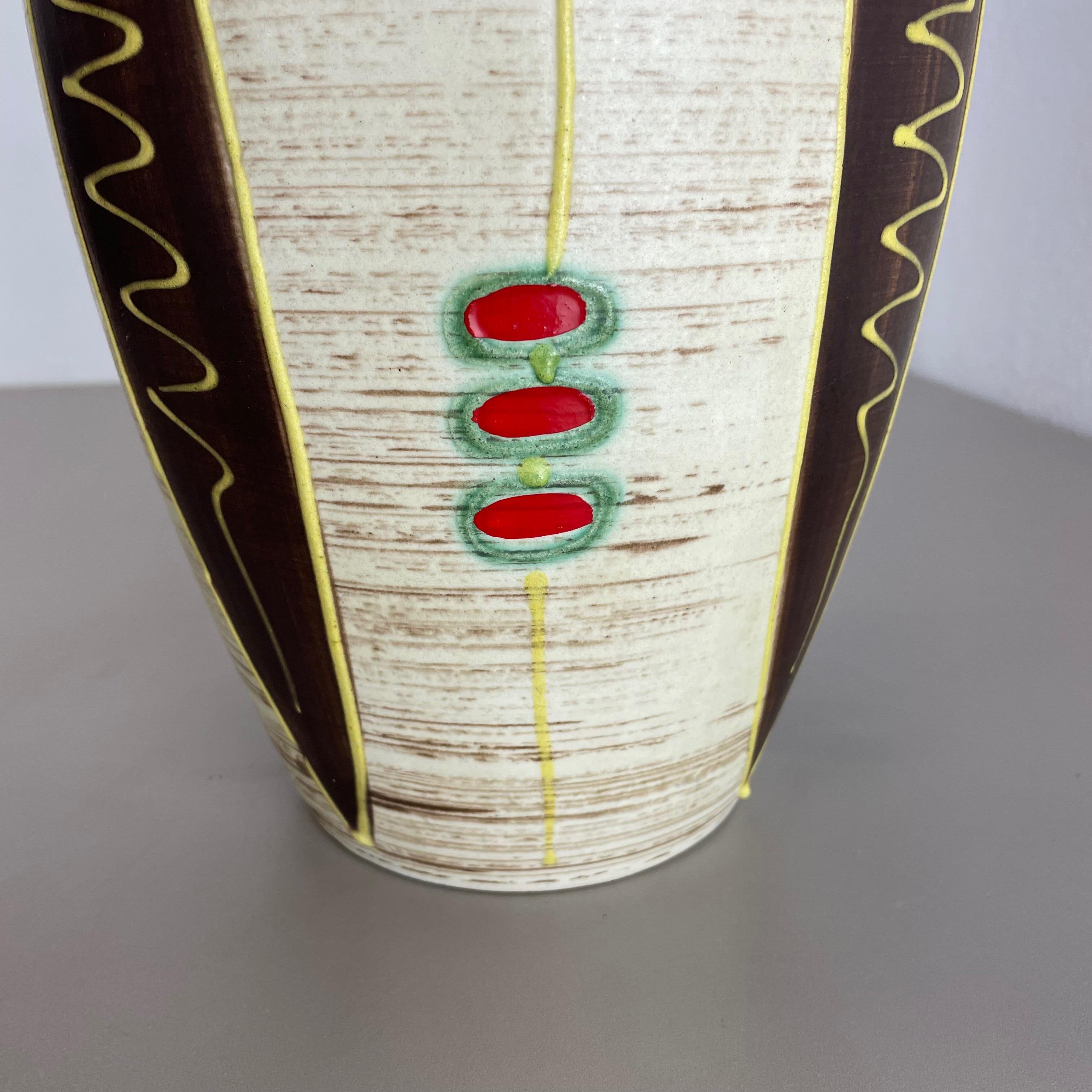 Vase en poterie de lave grasse colorée «ipe and Dots » Jasba Ceramics, Allemagne, années 1950 en vente 4