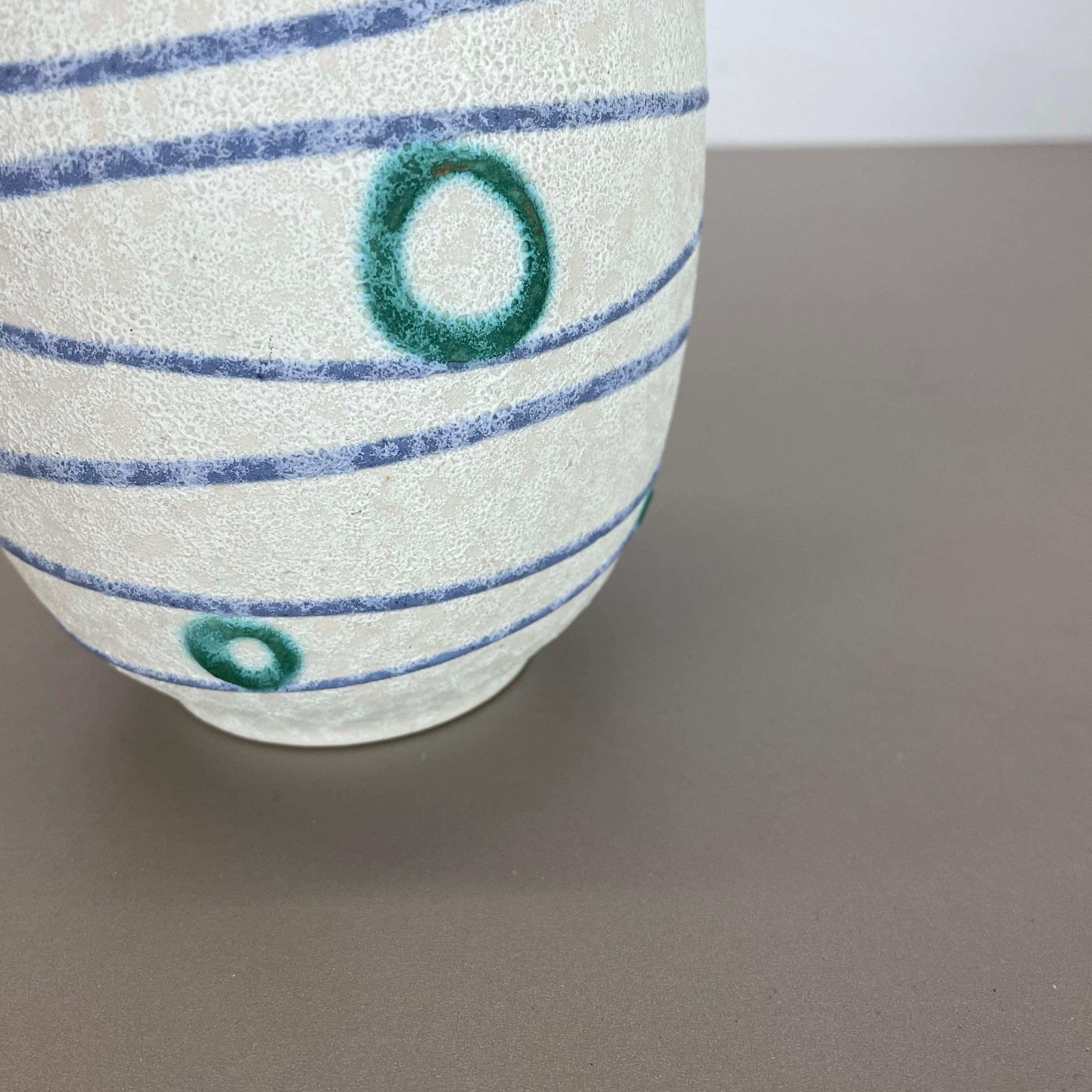 Bunte „Stripe and Dots“-Vase aus Fat Lava-Keramik Jasba Ceramics, Deutschland, 1950er Jahre im Angebot 7