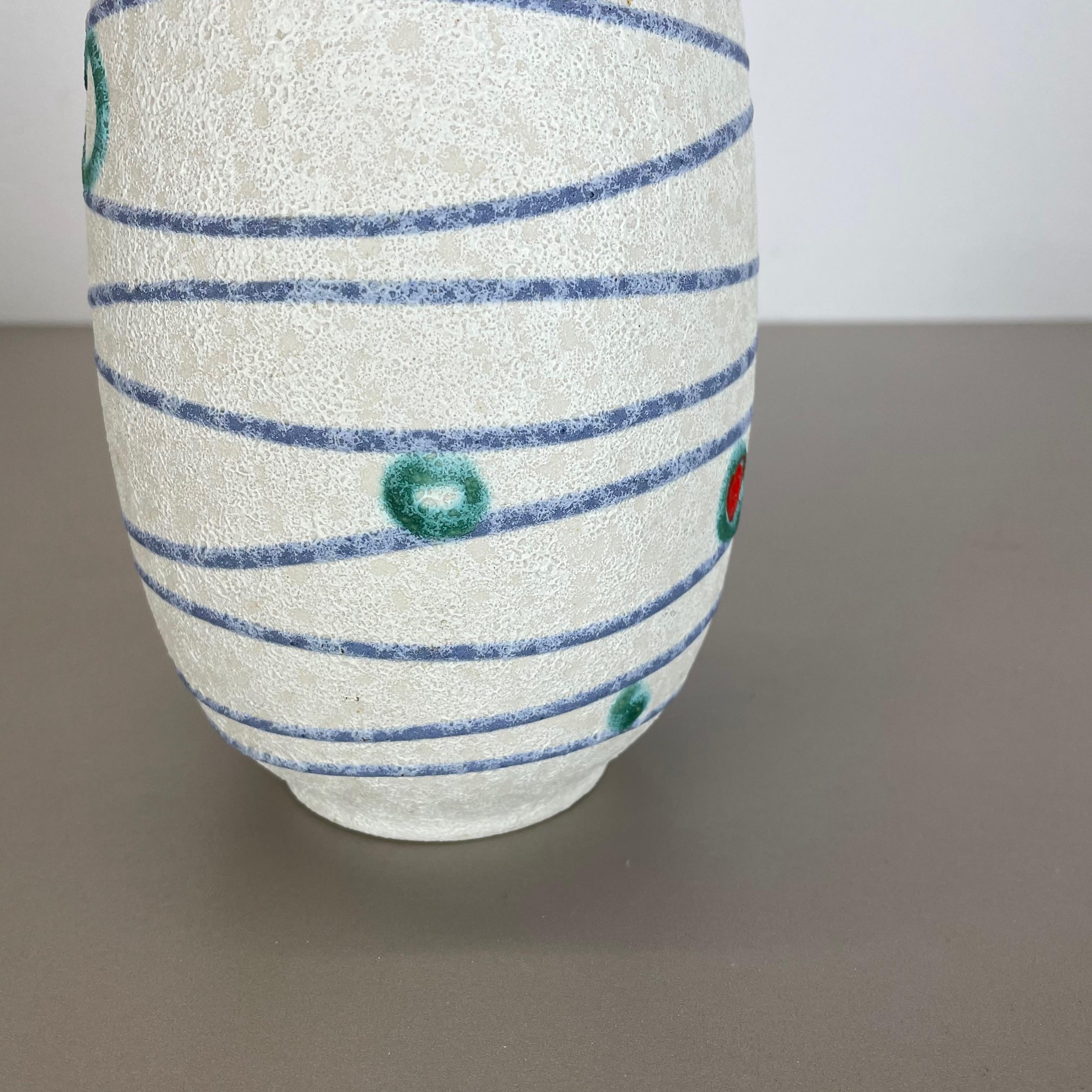 Vase en poterie de lave grasse colorée «ipe and Dots » de Jasba Ceramics, Allemagne, années 1950 en vente 1