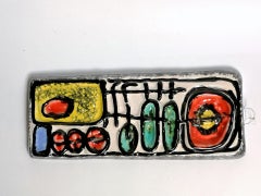 Colorful, Figurative Ceramic Wall Plate, Hand Made and Signed, 1970’s, '5718'