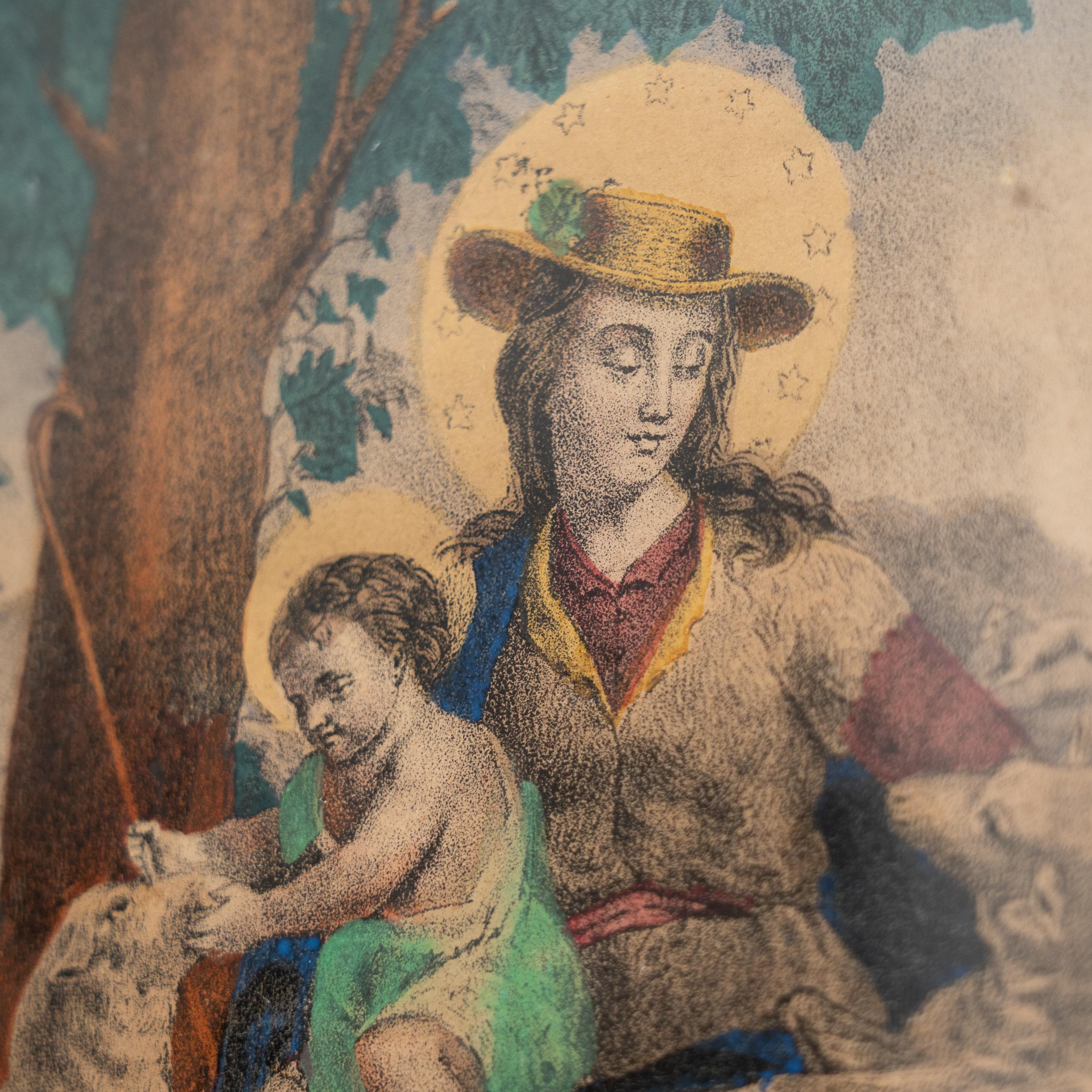 Colorful Framed Print of Divine Pastora, circa 1940 For Sale 8