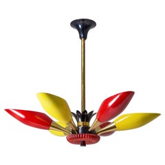 Colorful French Chandelier, 1960s