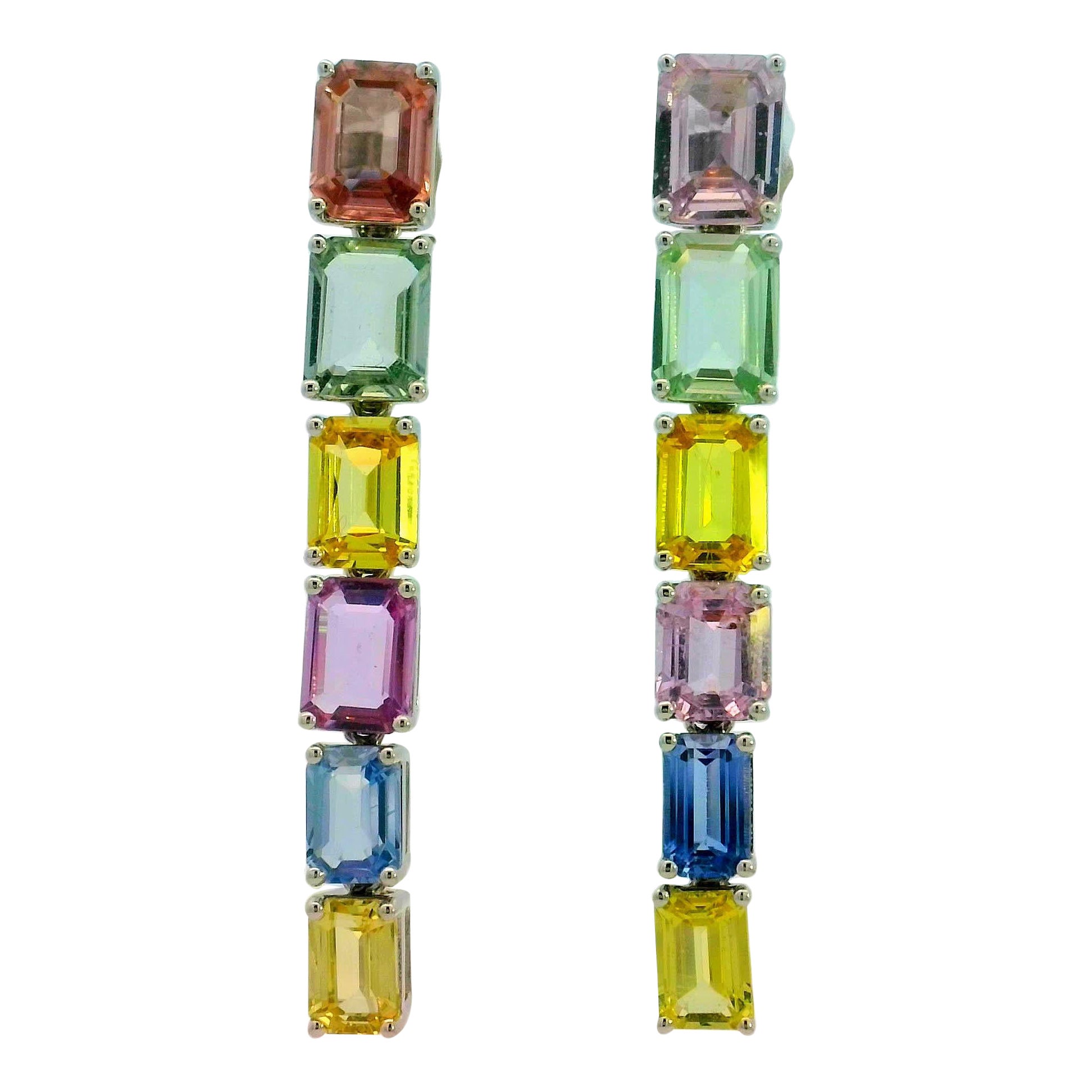 Bunte Edelstein-Ohrringe