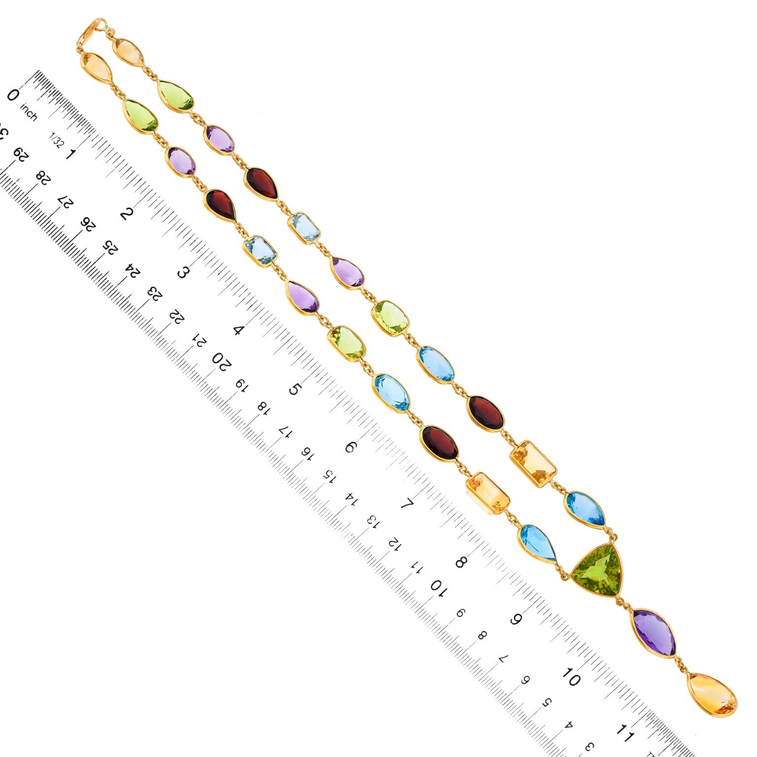 Collana di pietre colorate in vendita 1