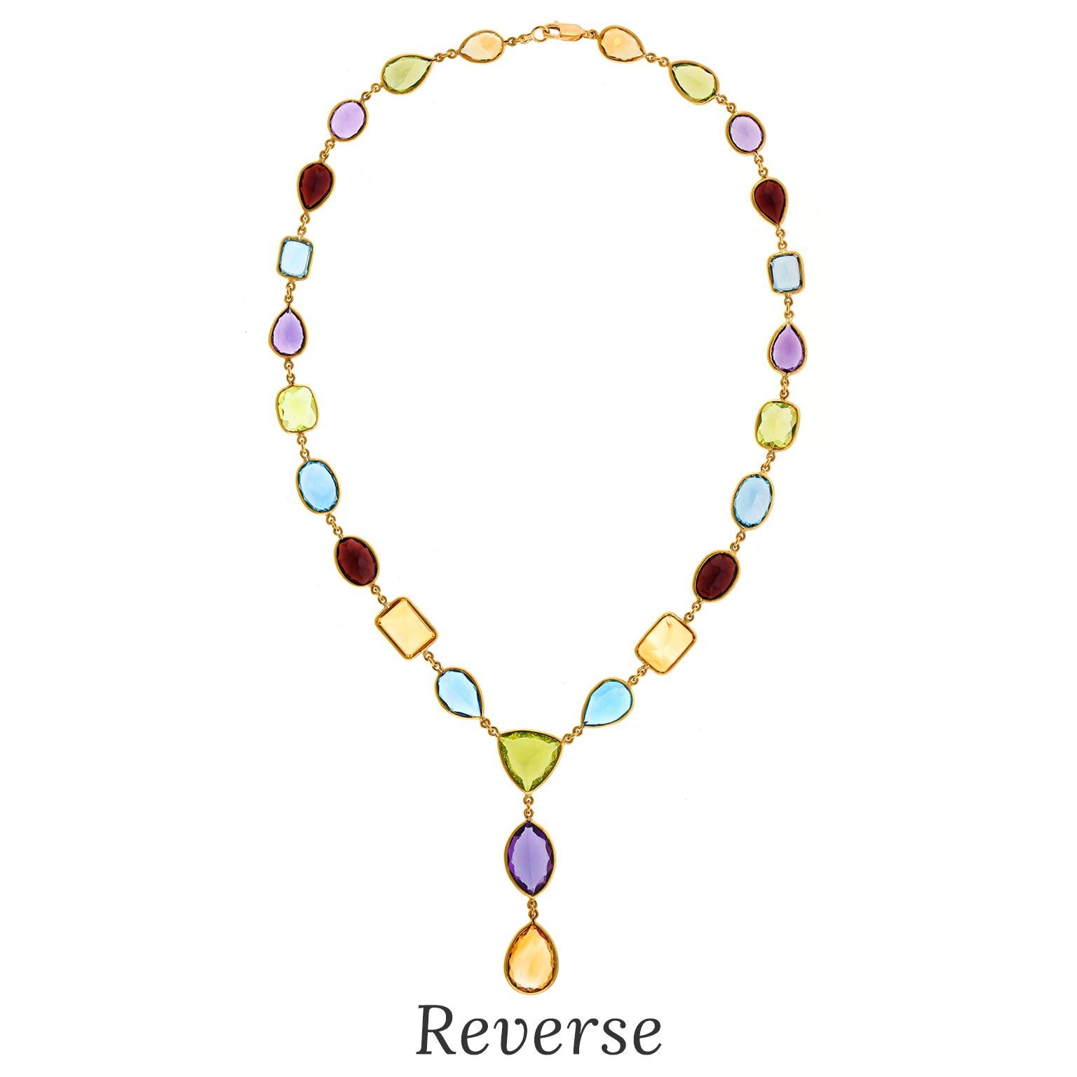 Collana di pietre colorate in vendita 2