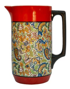 Colorful German Paisley Pitcher