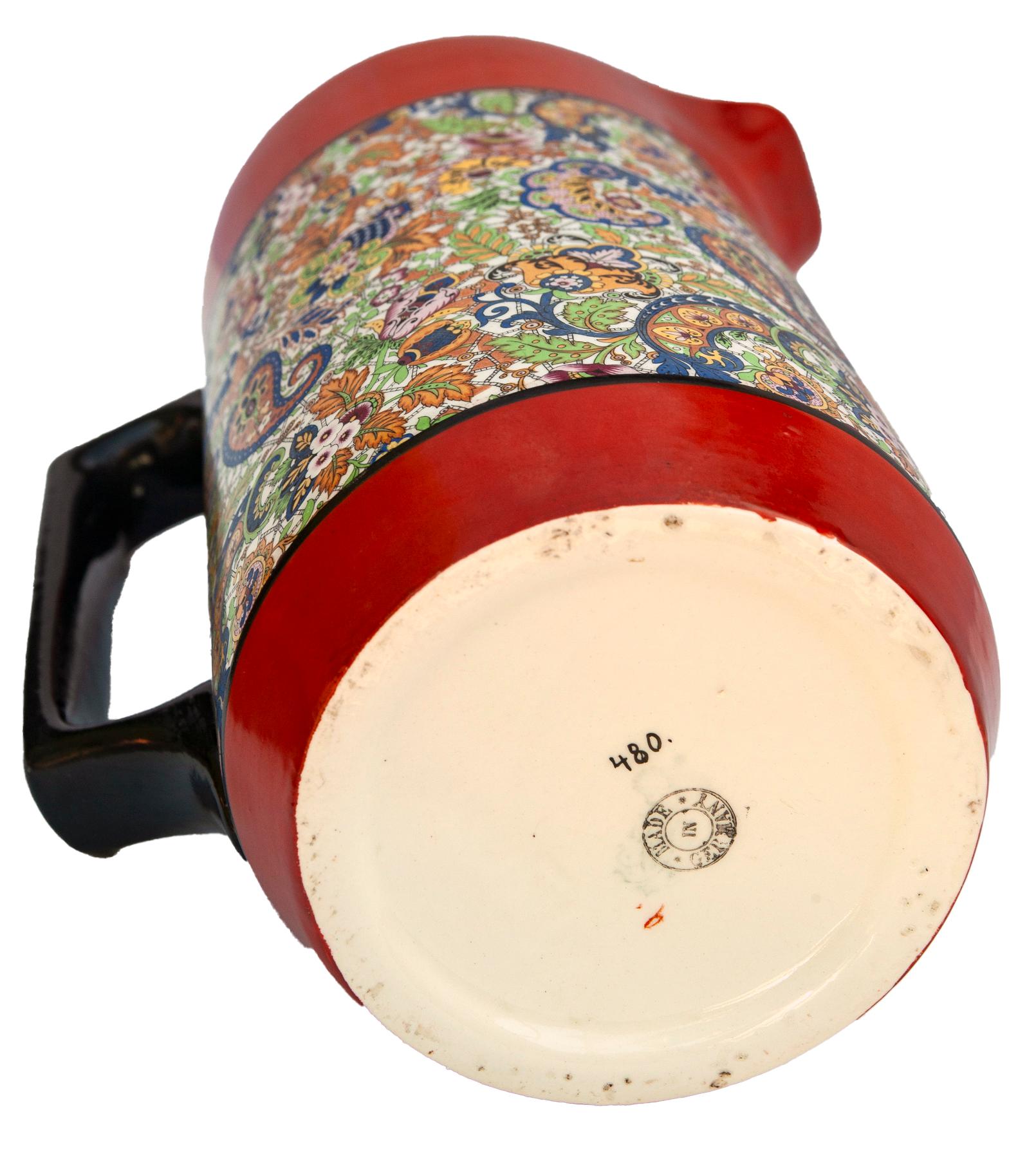 XX secolo Brocca tedesca colorata a motivi paisley in vendita