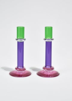 Colorful Glass Candleholders