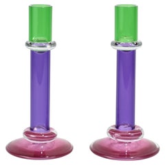 Colorful Glass Candleholders