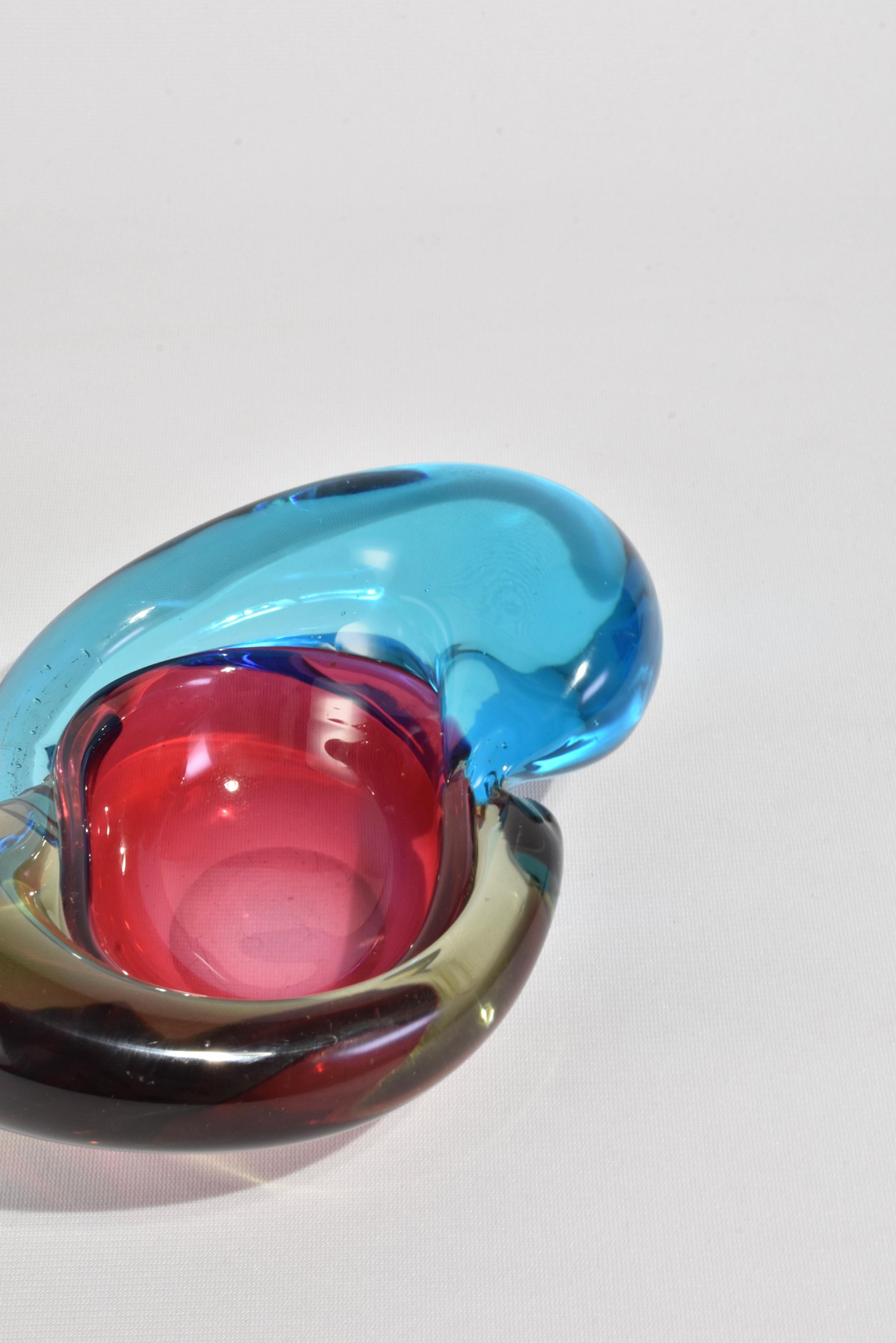 Hand-Crafted Colorful Glass Catchall