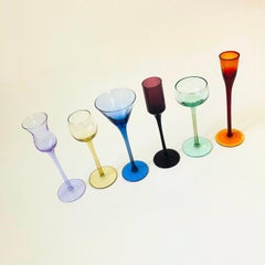 Colorful Glass Cordials - Set of 6