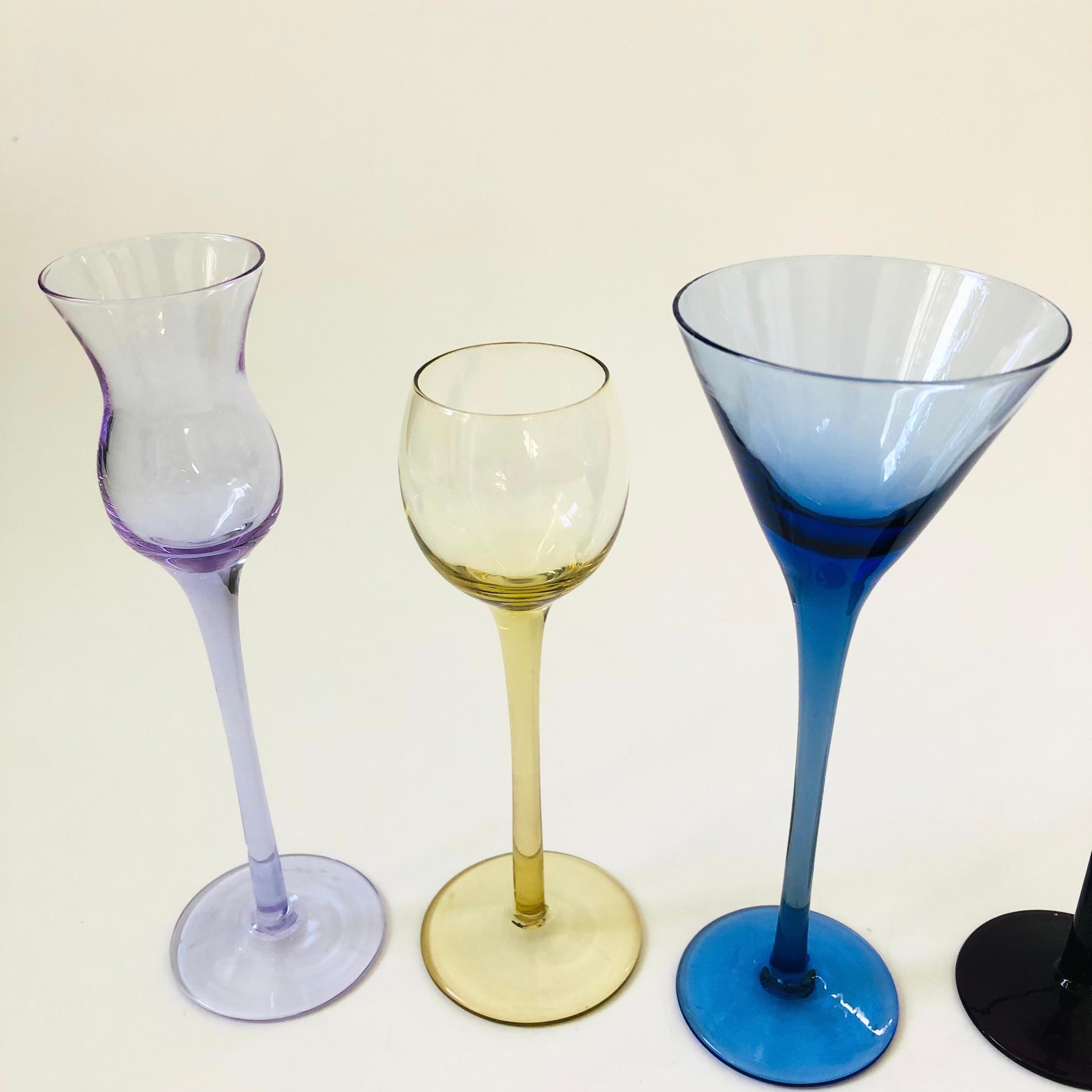 Colorful Glass Cordials - Set of 6 1