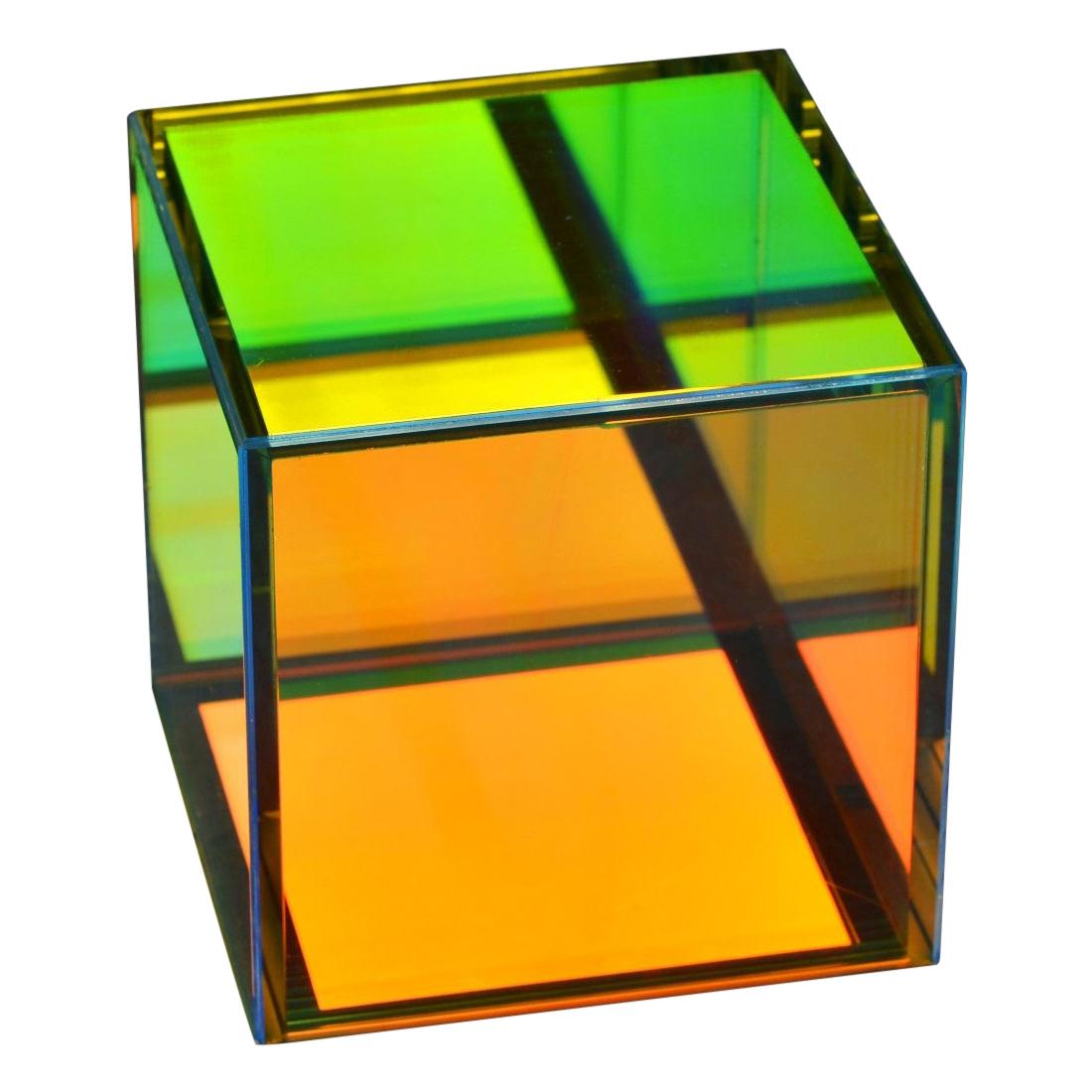 glass cube table lamp